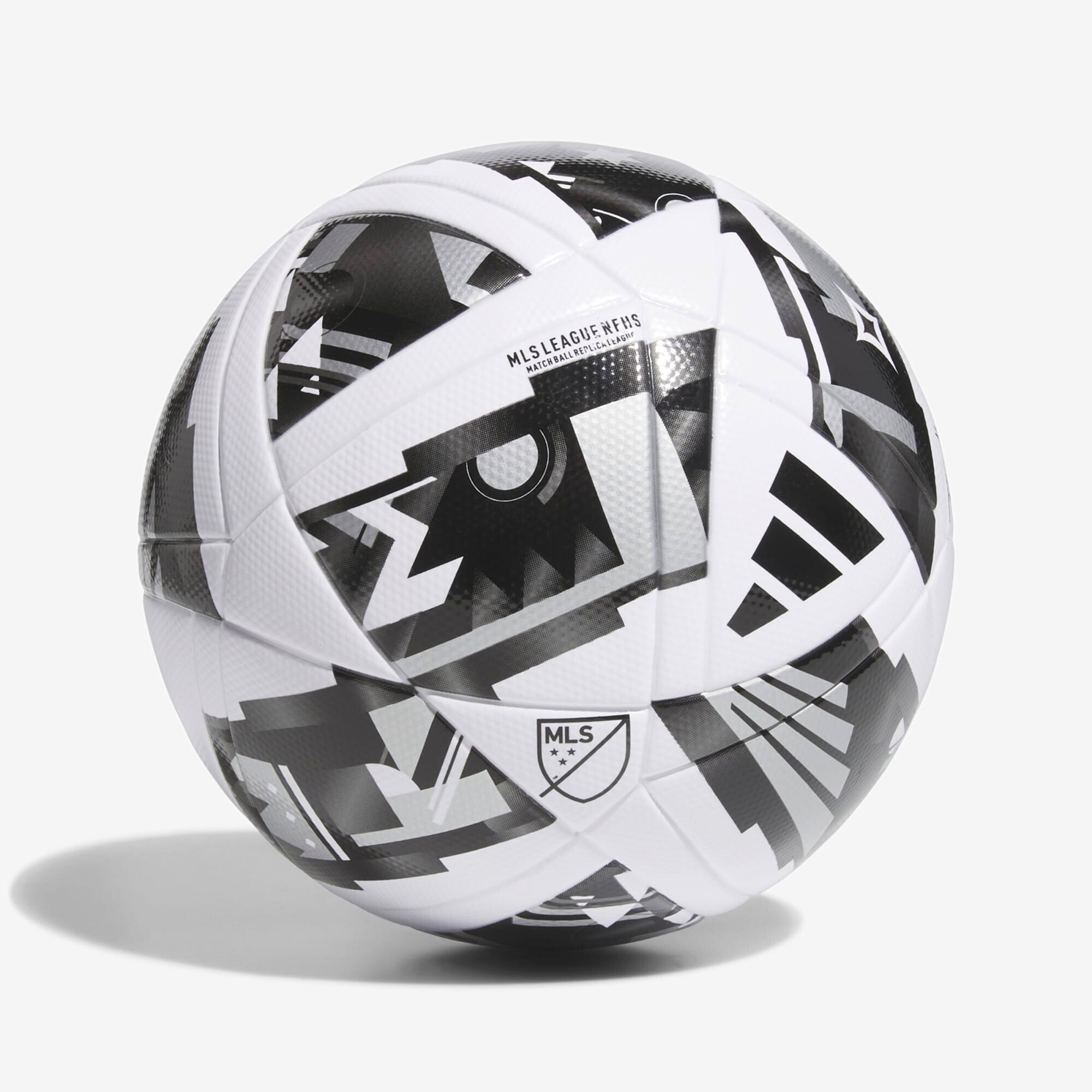 adidas MLS 24 League NFHS Soccer Ball - White / Black / Silver Metallic