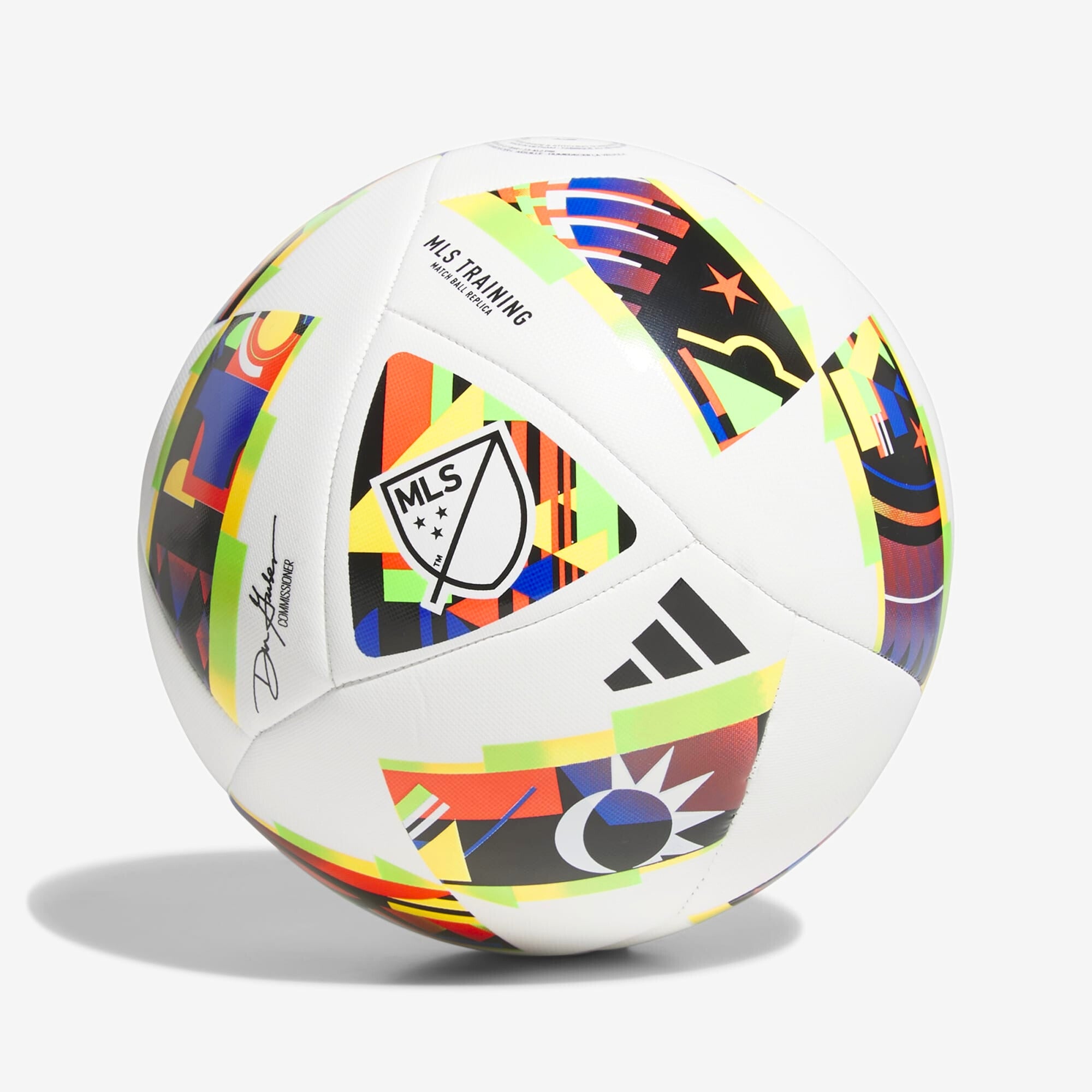 adidas MLS 24 Training Soccer Ball - White / Black / Solar Gold