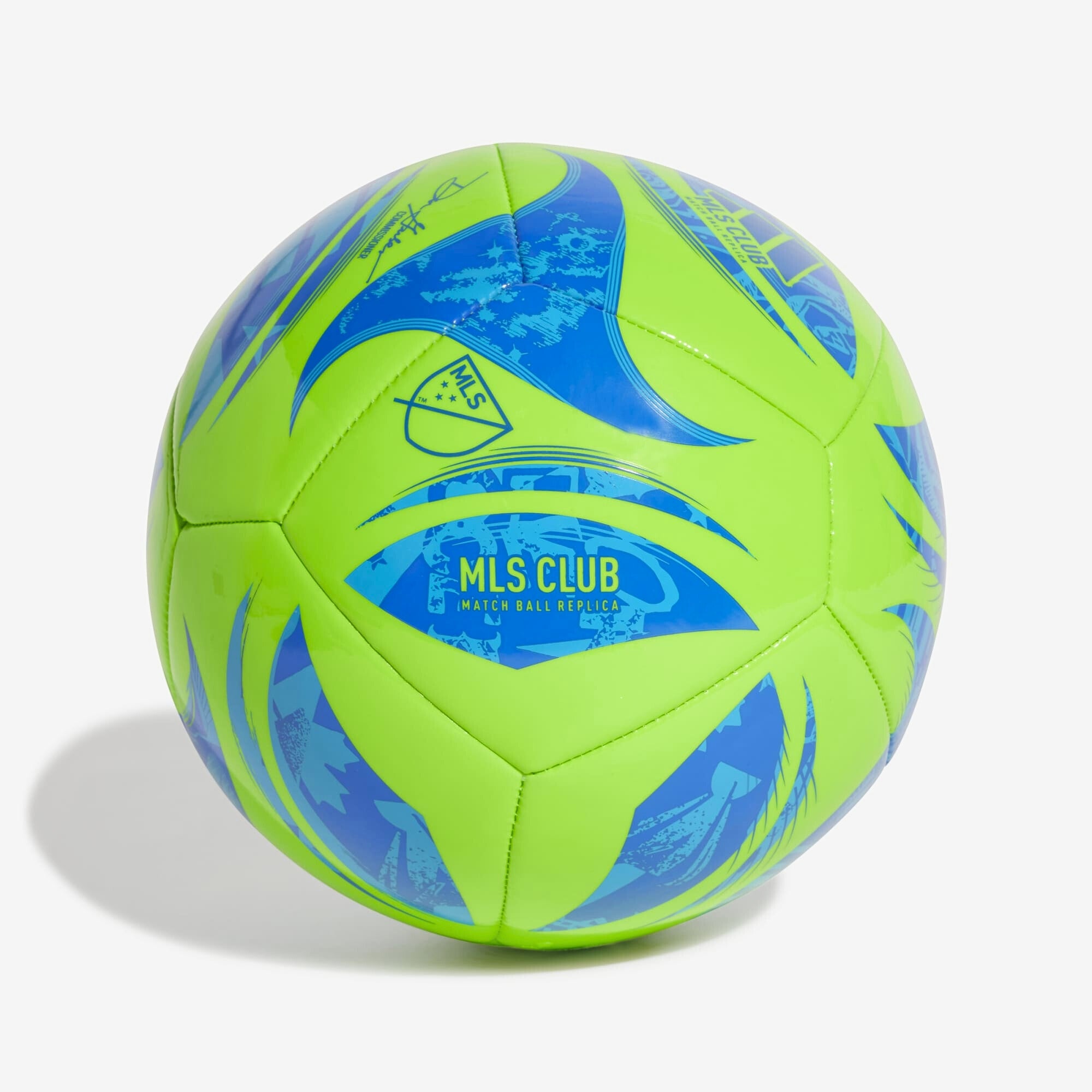 adidas MLS 25 Club Soccer Ball - Green / Blue / Solar Blue