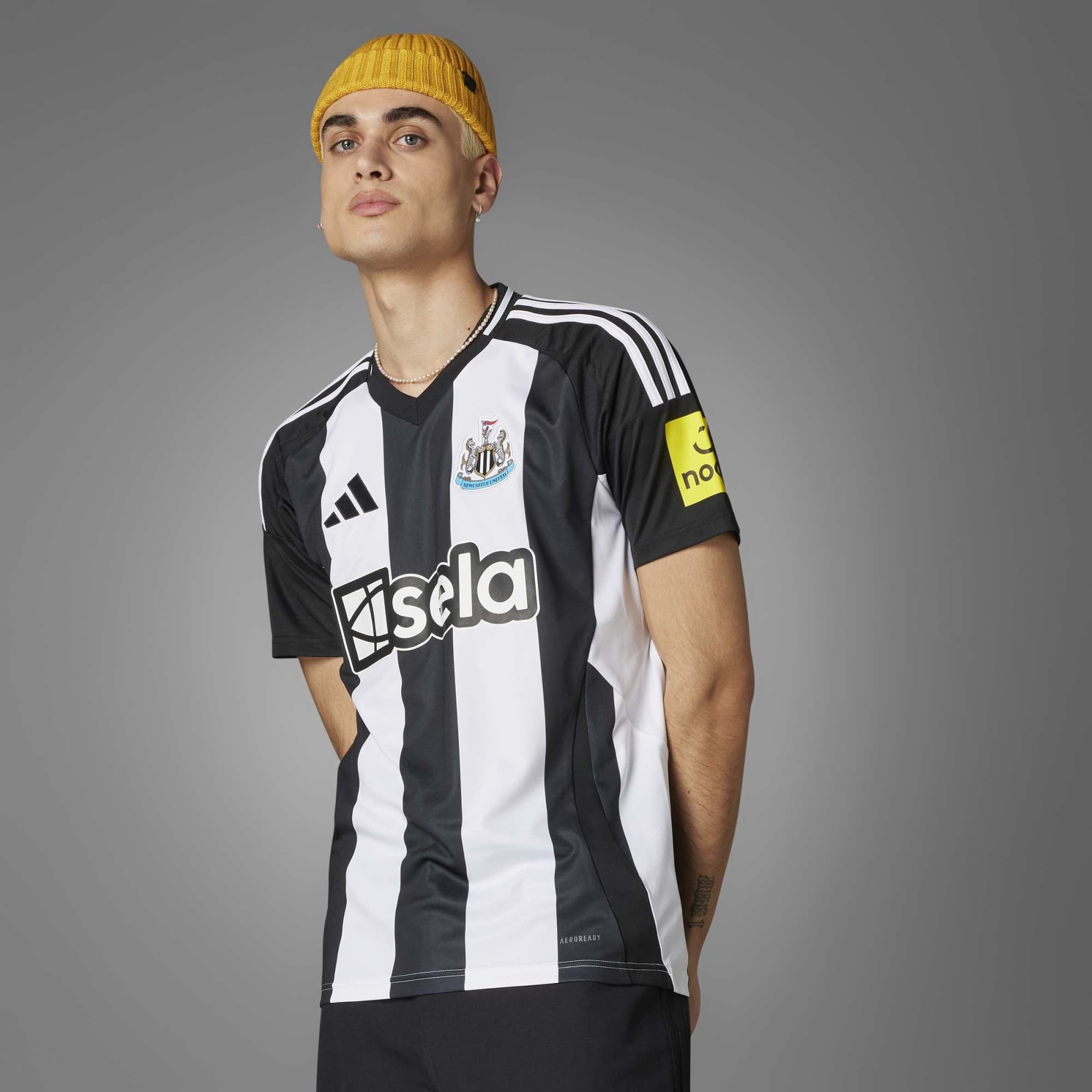 adidas Newcastle United FC 2024/25 Stadium Home Men's Soccer Jersey - Black / White / Onix