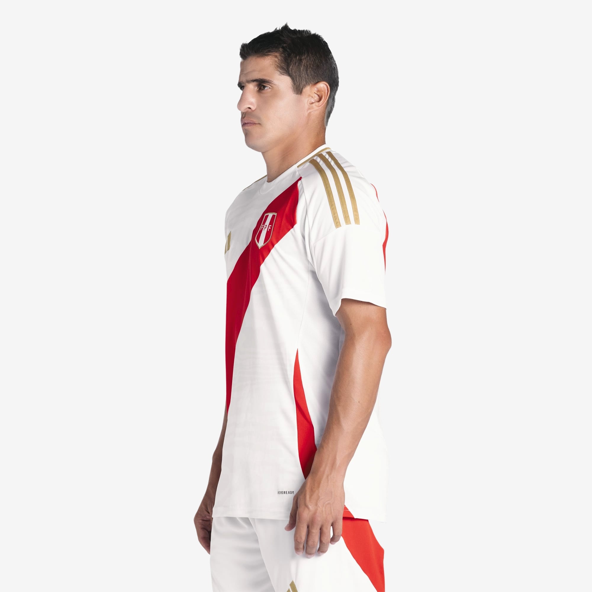 adidas Peru 2024 Stadium Home Men's AEROREADY Soccer Replica Jersey - White