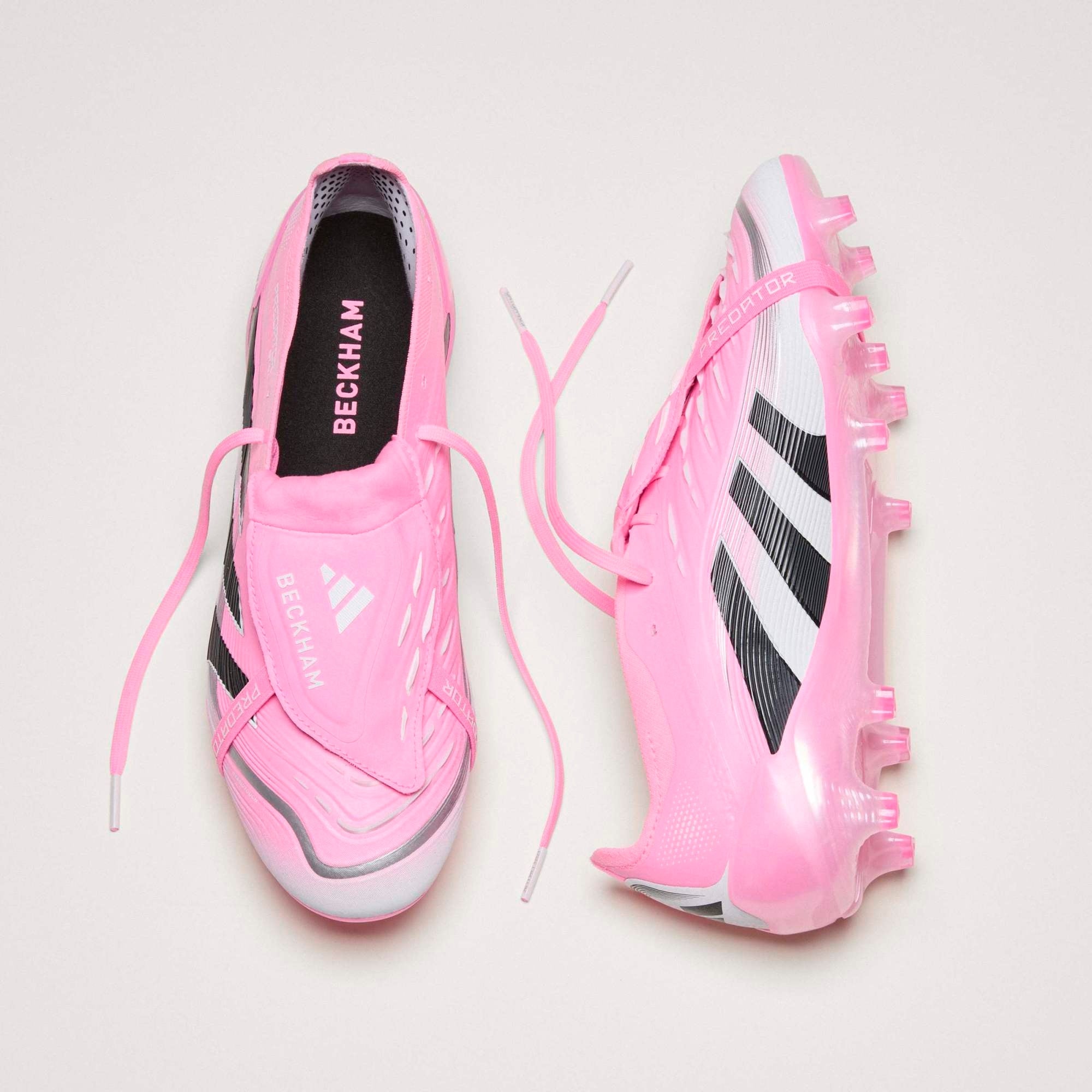 adidas Predator Elite Fold-Over Tongue Firm-Ground Low-Top Soccer Cleats - Beam Pink / Core Black / Cloud White