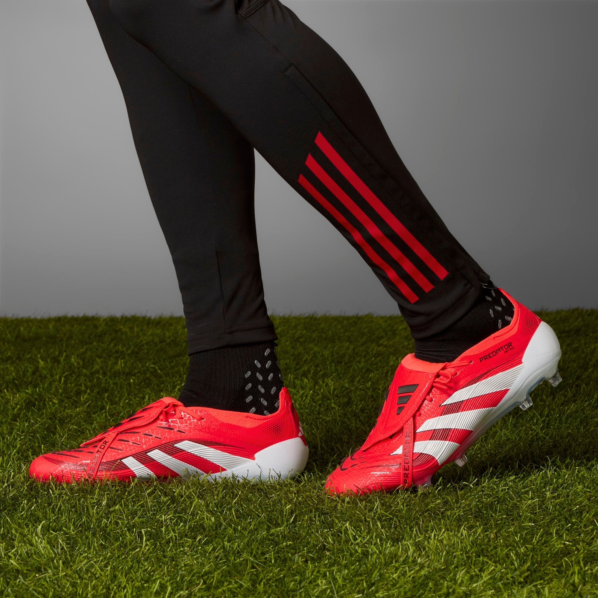 adidas Predator Elite Fold-Over Tongue FG Low-Top Soccer Cleats - Lucid Red / Cloud White / Core Black