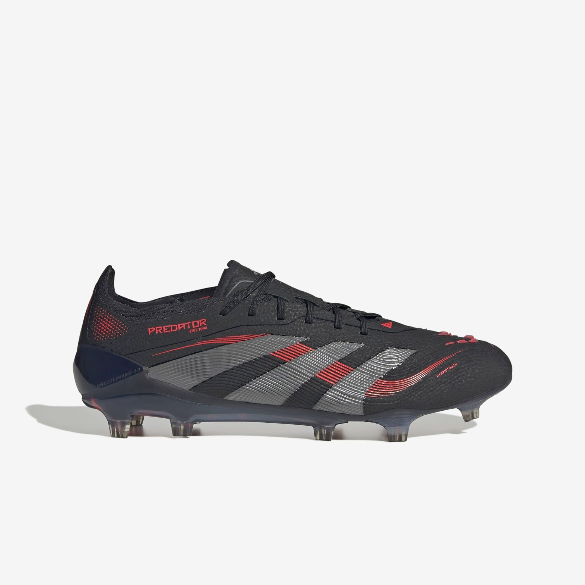 adidas Predator Elite FG Low-Top Soccer Cleats - Core Black / Grey Four / Lucid Red