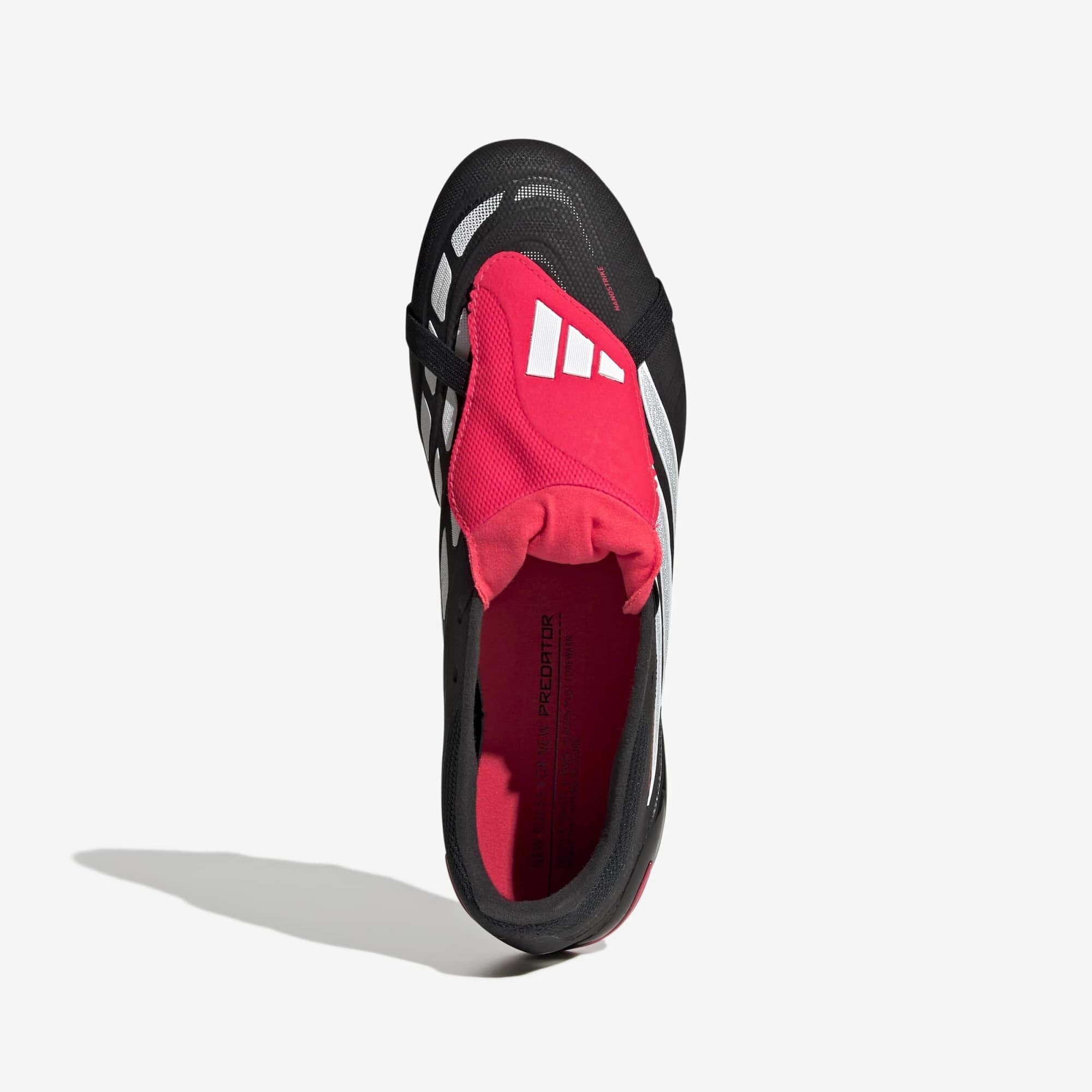adidas Predator League Fold-Over Tongue Firm-Ground Low-Top Soccer Cleats - Core Black / Cloud White / Lucid Red