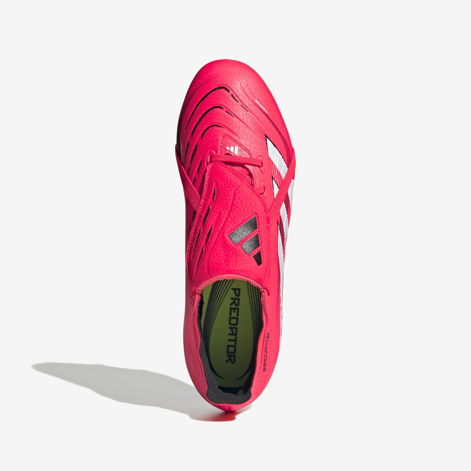 adidas Predator League Fold-Over Tongue FG/MG Low-Top Soccer Cleats - Lucid Red / Cloud White / Core Black