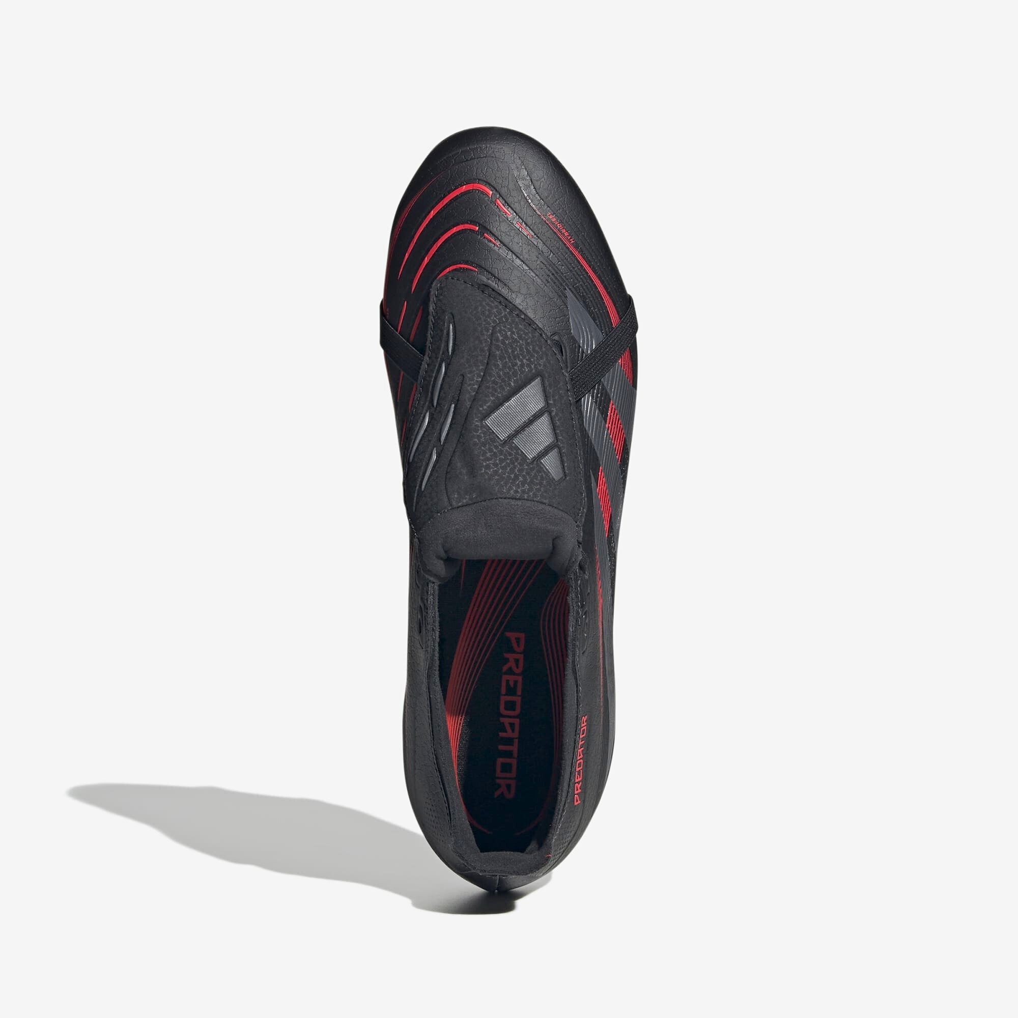 adidas Predator League Fold-Over Tongue FG/MG Low-Top Soccer Cleats - Core Black / Grey Four / Lucid Red