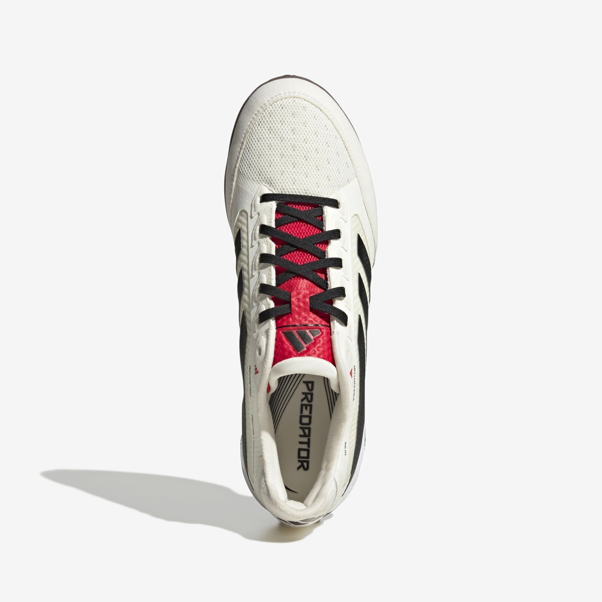 adidas Predator Pro IC Low-Top Soccer Shoes - Off White / Core Black / Pure Ruby