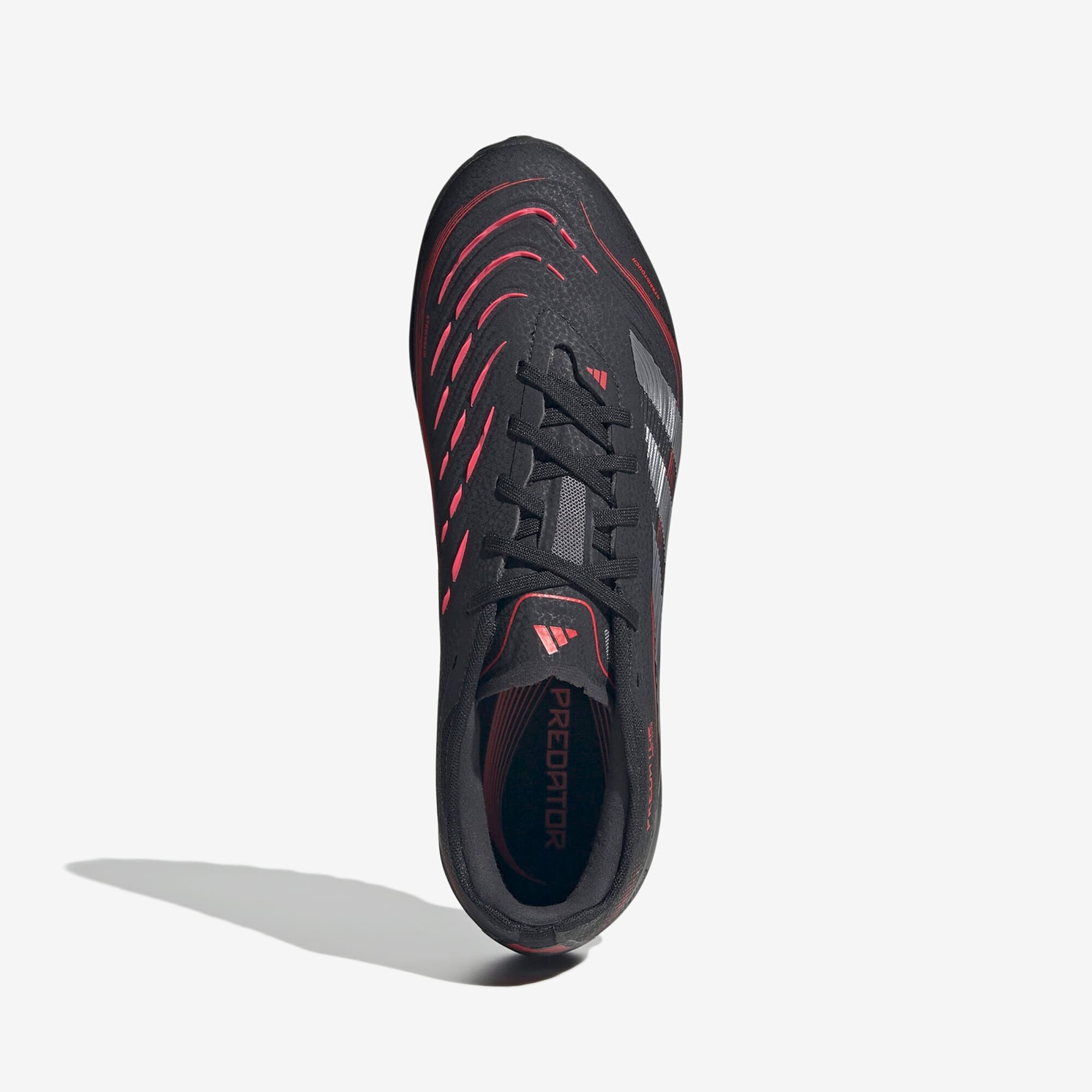 adidas Predator Pro TF Low-Top Soccer Shoes - Core Black / Grey Four / Lucid Red