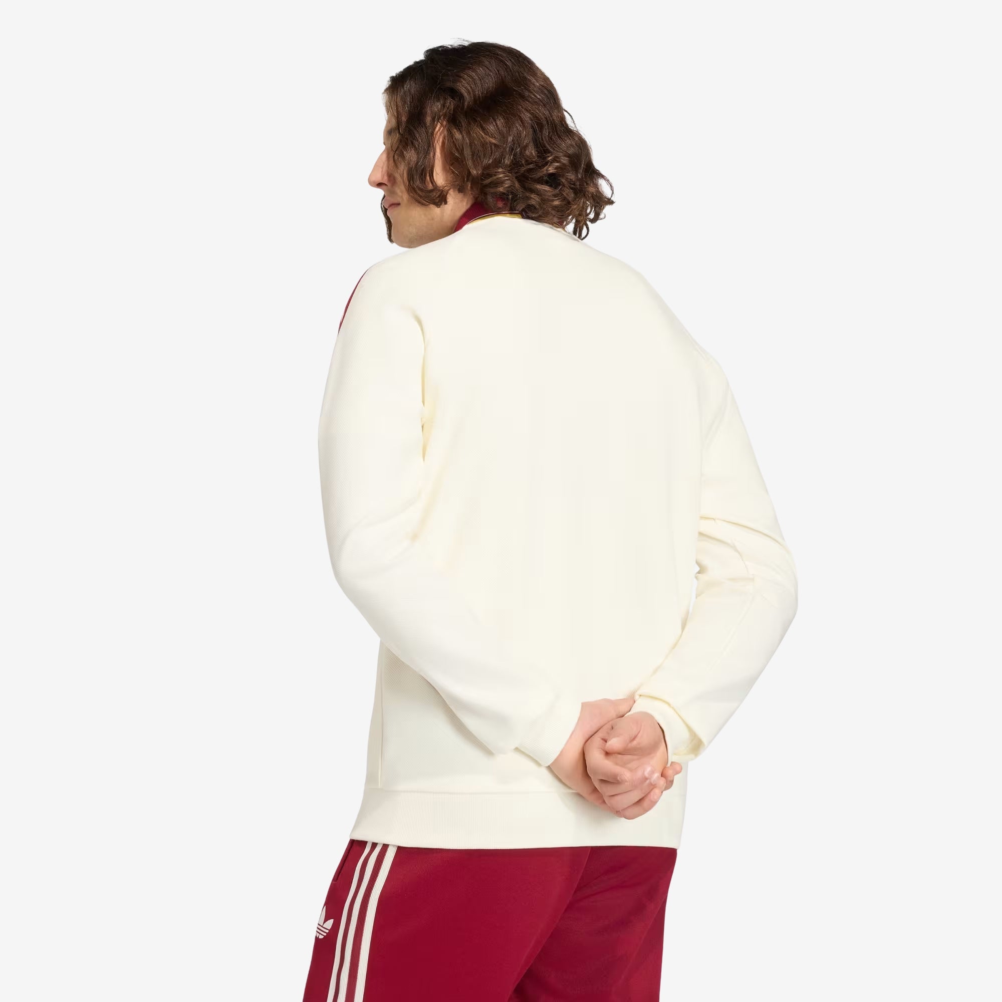 adidas Spain Away Anthem Men's Full-Zip Soccer Jacket - Off White