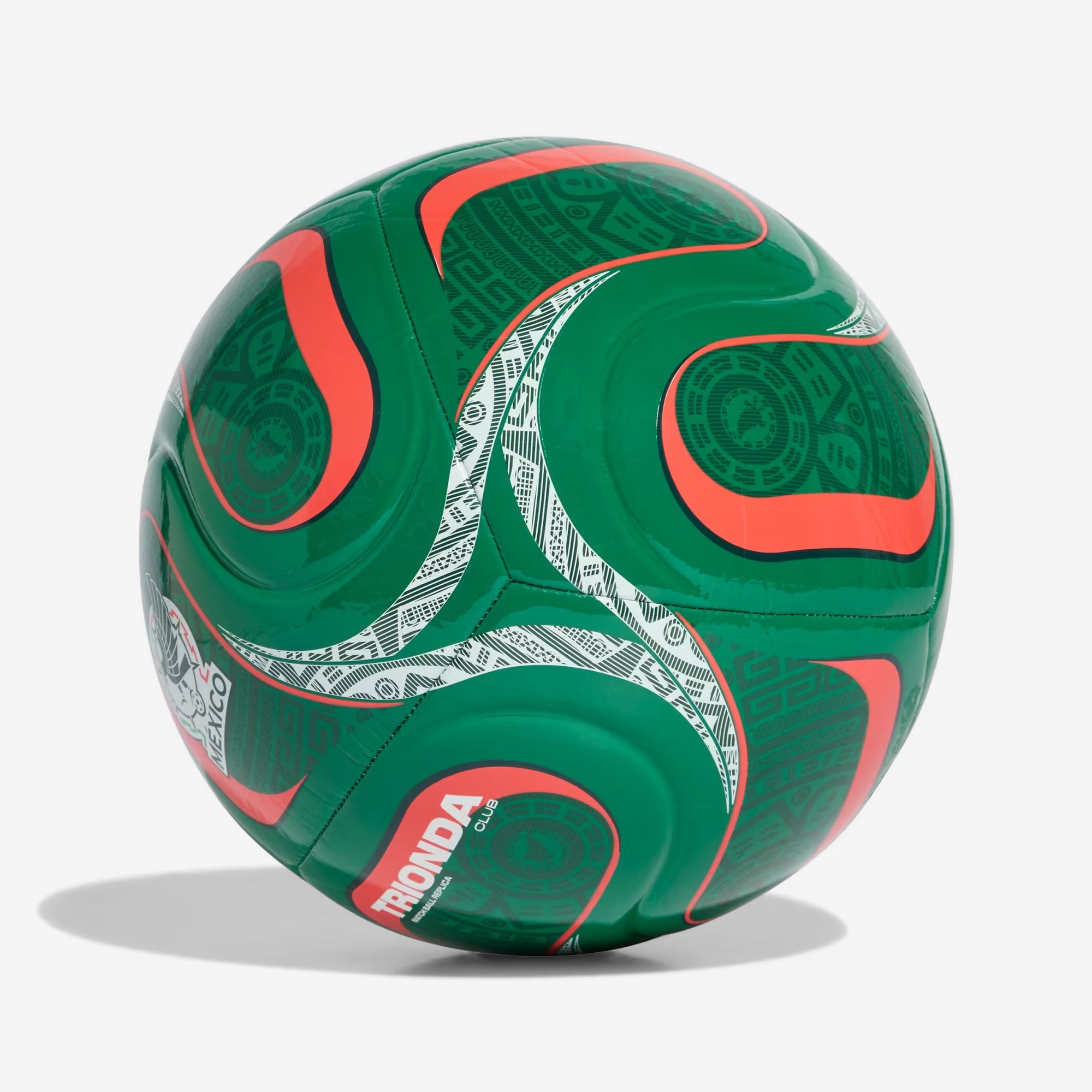 adidas Trionda Mexico Home Club Soccer Ball - Bold Green / Team Dark Green / Aurora Ivy