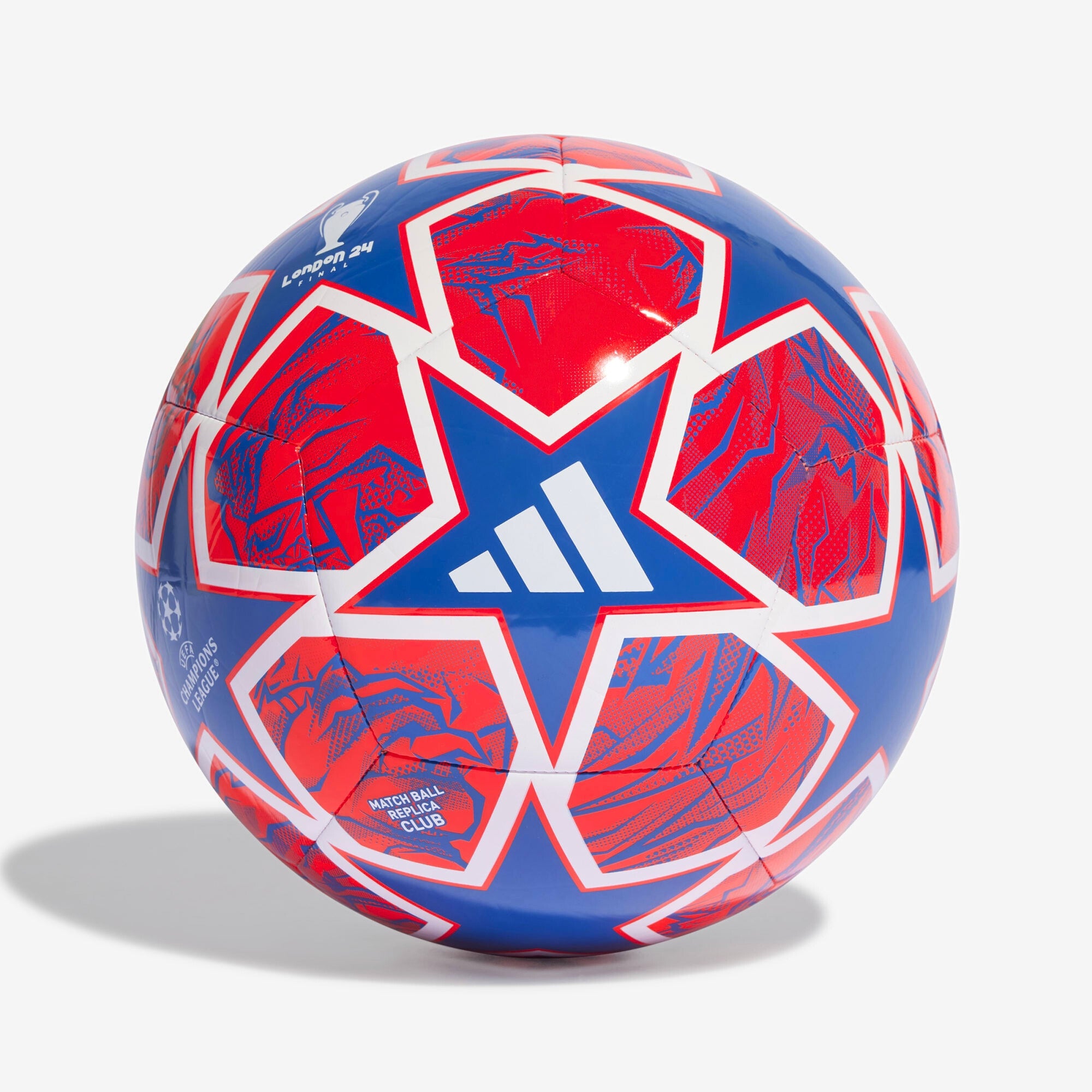 adidas UCL Club 2023/24 Knockout Soccer Ball - Glow Blue / Solar Red / White