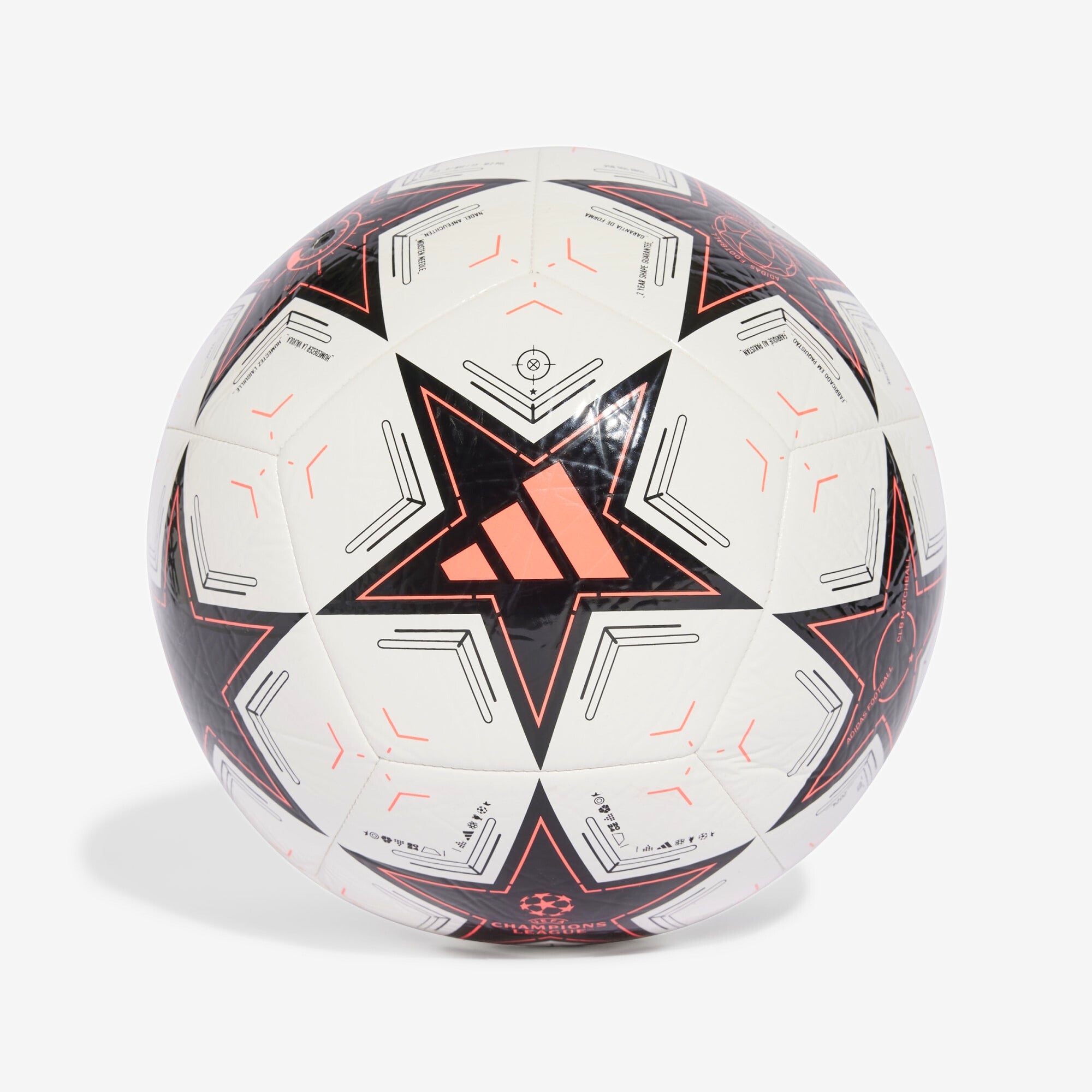 adidas UCL Club 24/25 League Phase Soccer Ball - White / Black / Turbo