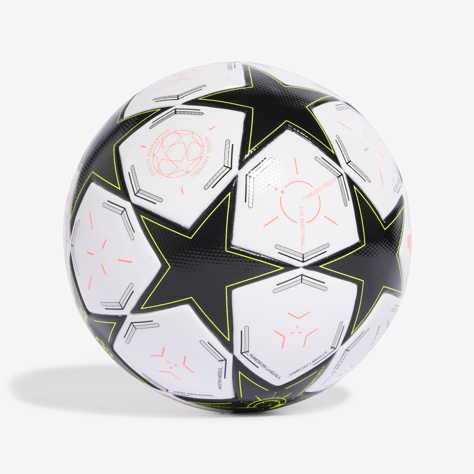 adidas UCL League 24/25 League Phase Soccer Ball - White / Black / Platinum Metallic / Team Solar Yellow