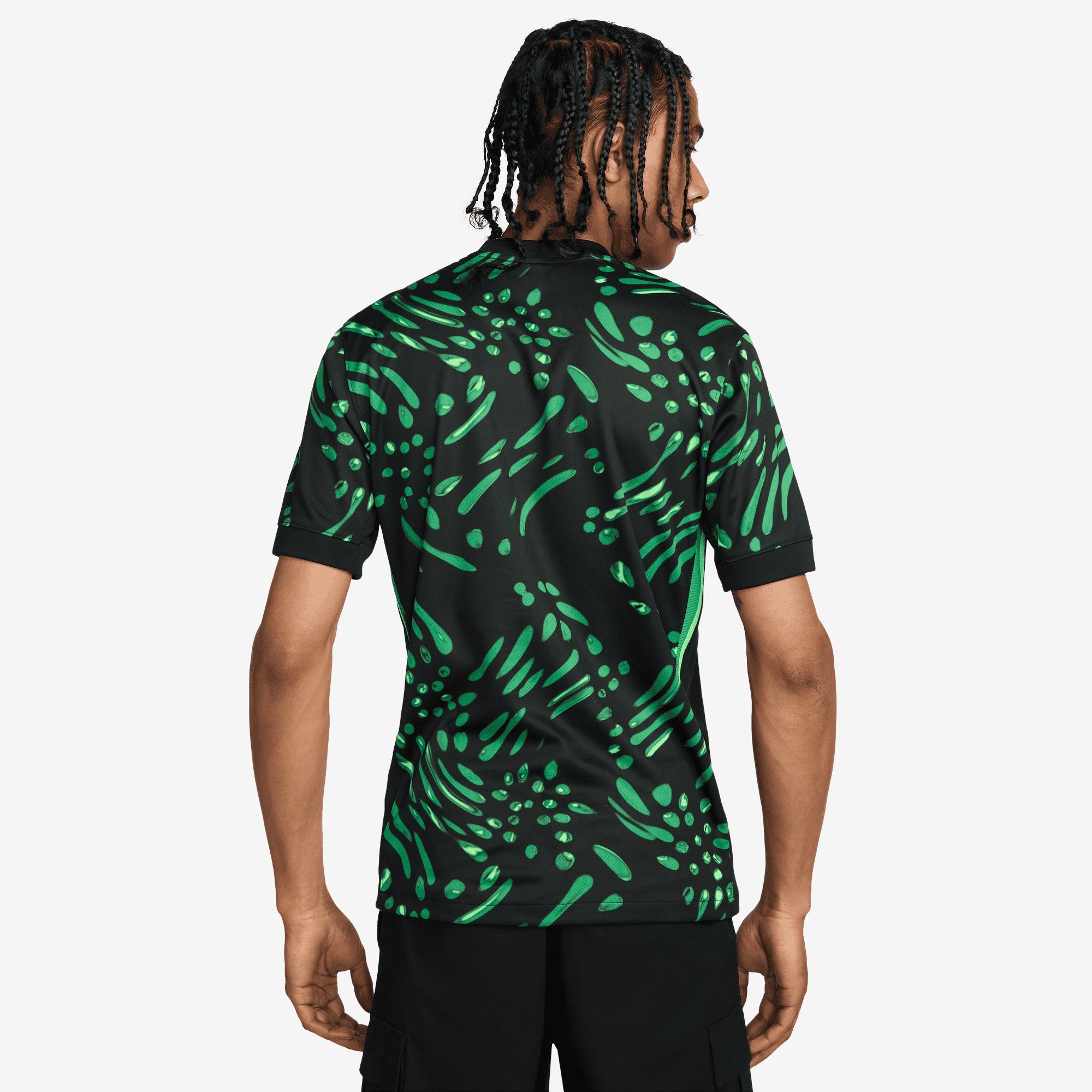 Nike Nigeria 2024 Stadium Away Men's Dri-FIT Soccer Replica Jersey - Black/Lucky Green/White