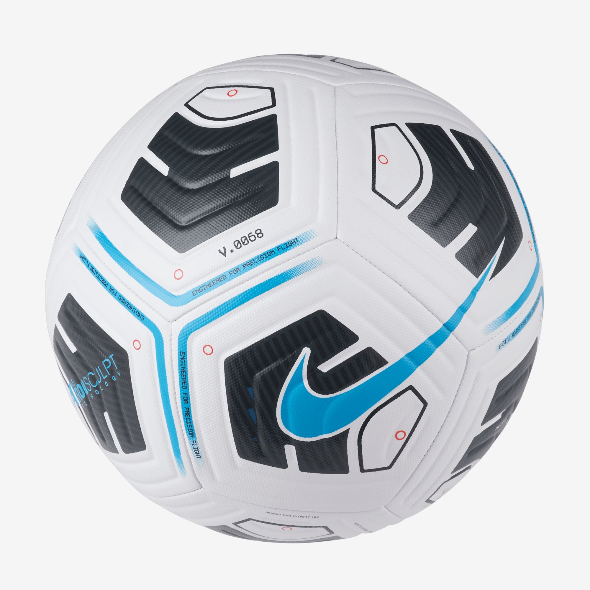 Nike Academy Soccer Ball - White/Black/Lt Blue Fury