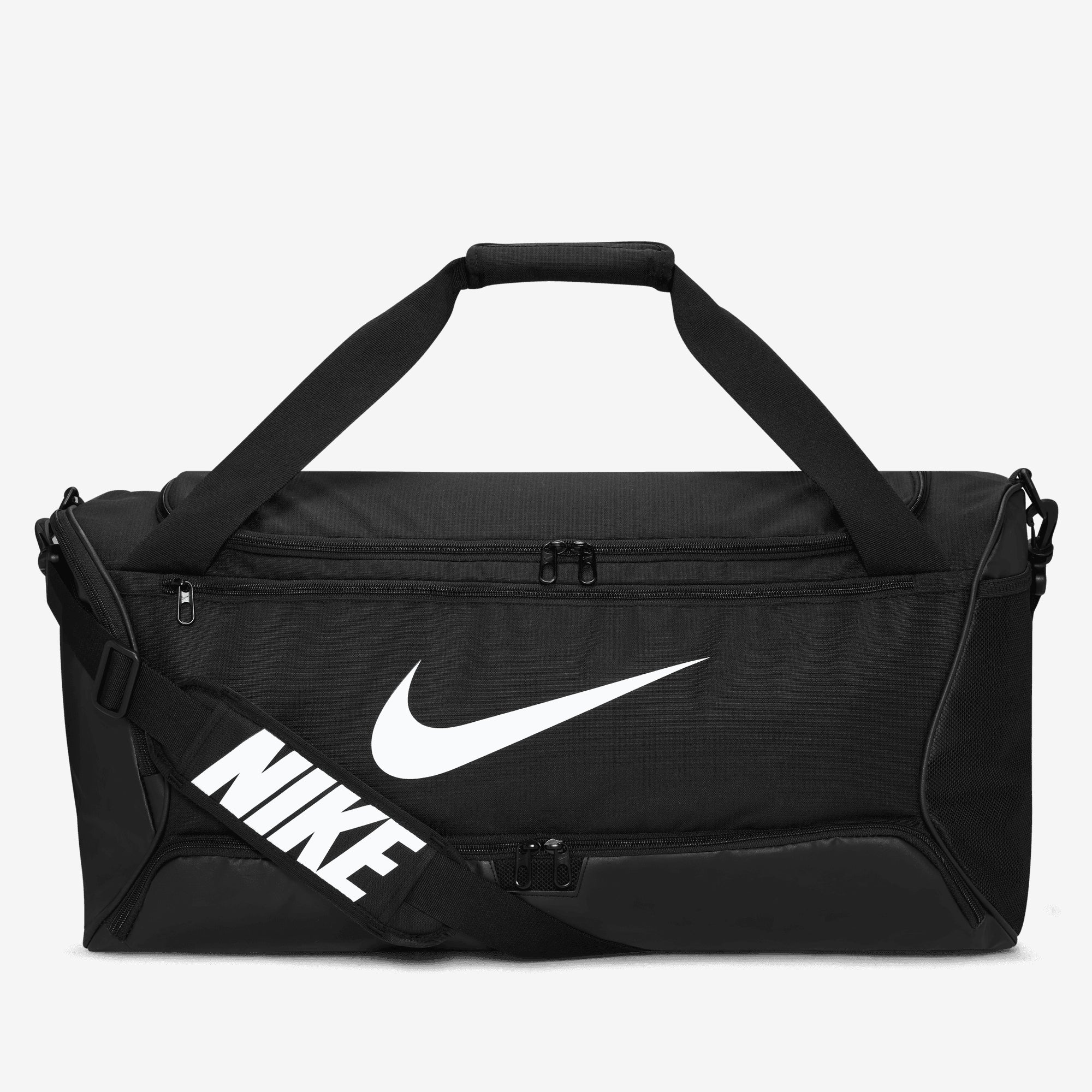 Nike Brasilia 9.5 Training Duffel Bag (Medium, 60L) - Black/Black/White