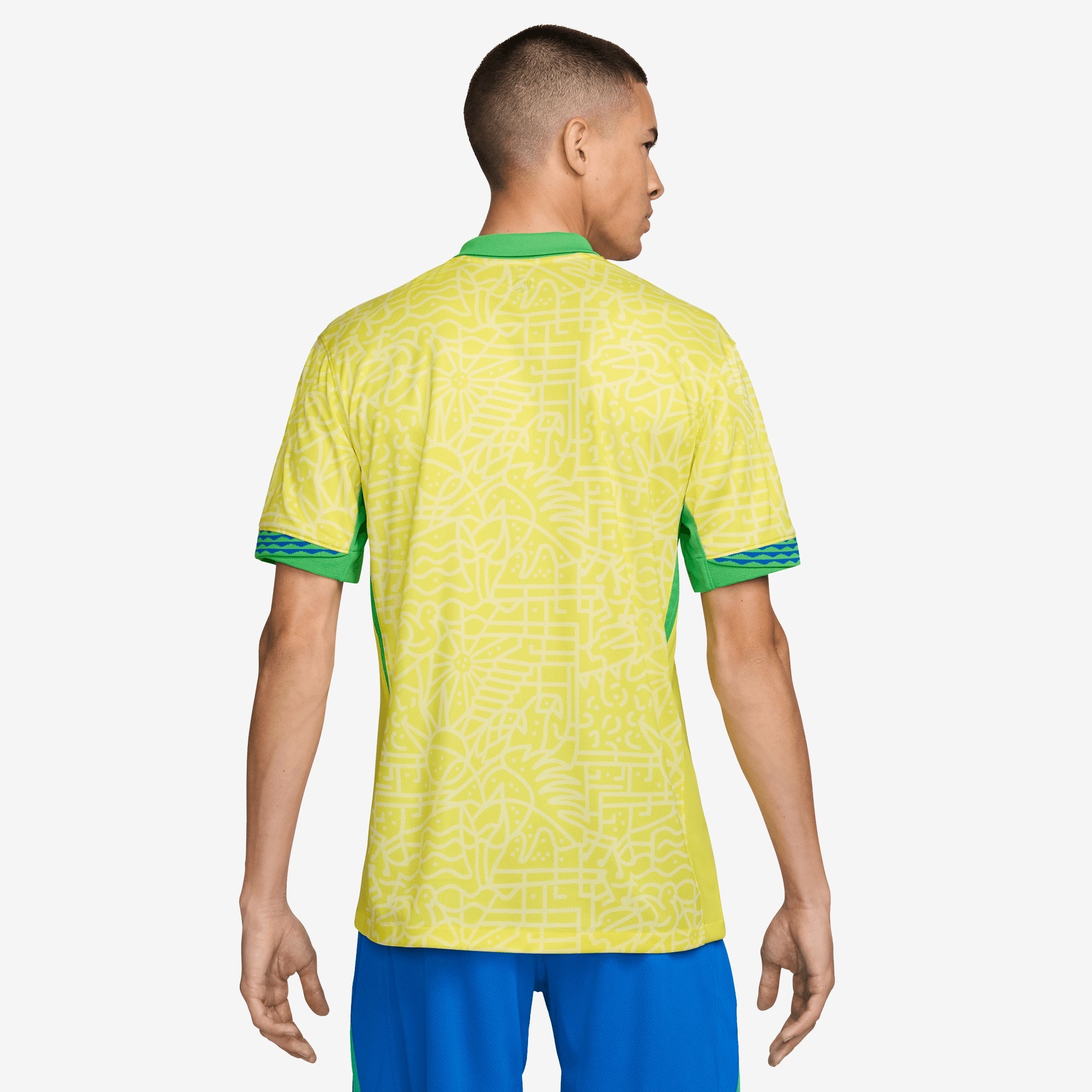 Nike Brazil 2024 Stadium Home Men's Dri-FIT Soccer Replica Jersey - Dynamic Yellow/Lemon Chiffon/Green Spark