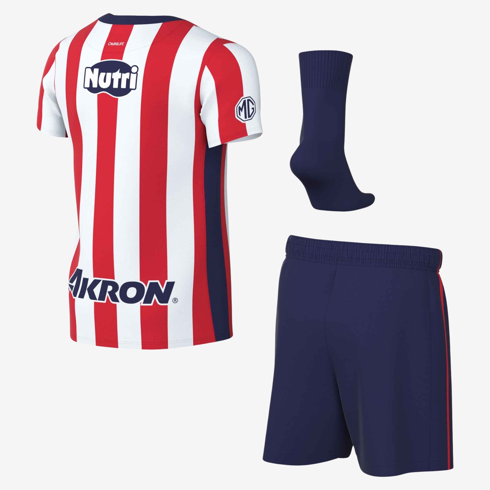 Nike Chivas 2026/27 Stadium Home Baby/Toddler Soccer Replica 3-Piece Kit - White/Speed Red/Loyal Blue