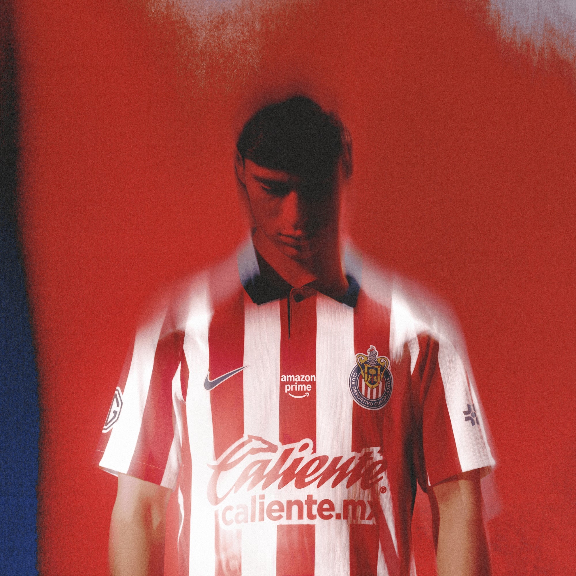 Nike Chivas 2026/27 Stadium Home Men's Dri-FIT Soccer Replica Jersey - White/Speed Red/Loyal Blue