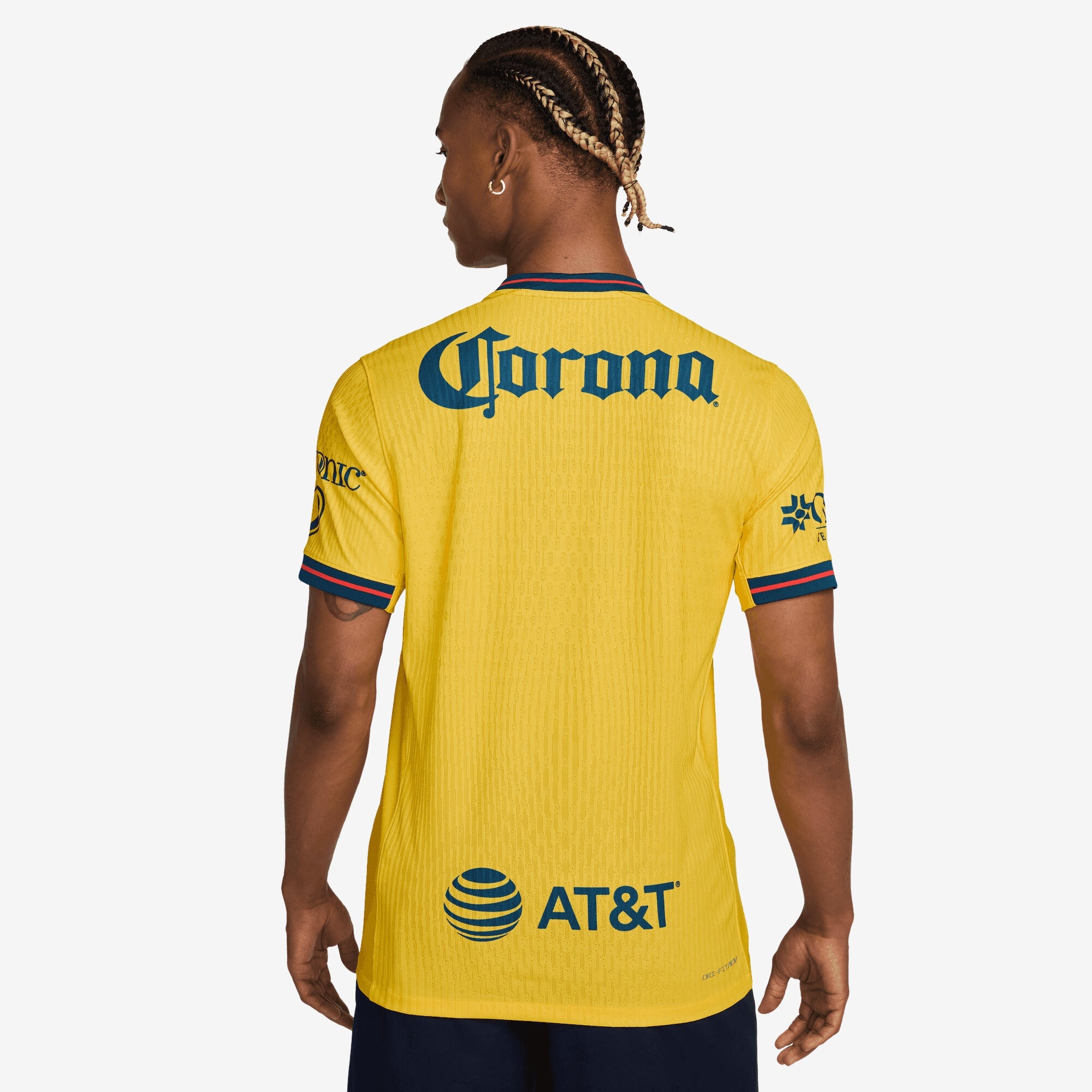 Nike Club América 2024/25 Match Home Men's Dri-FIT ADV Soccer Authentic Jersey - Tour Yellow/Valerian Blue