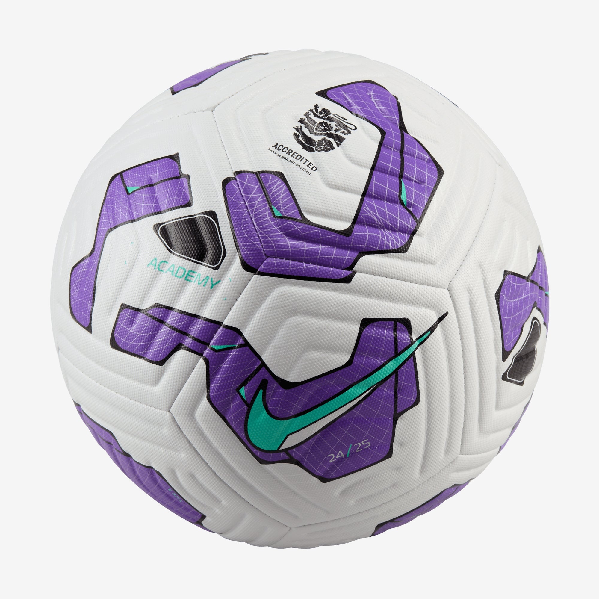 Nike FA England Accredited Academy Soccer Ball - White/Wild Berry/Teal