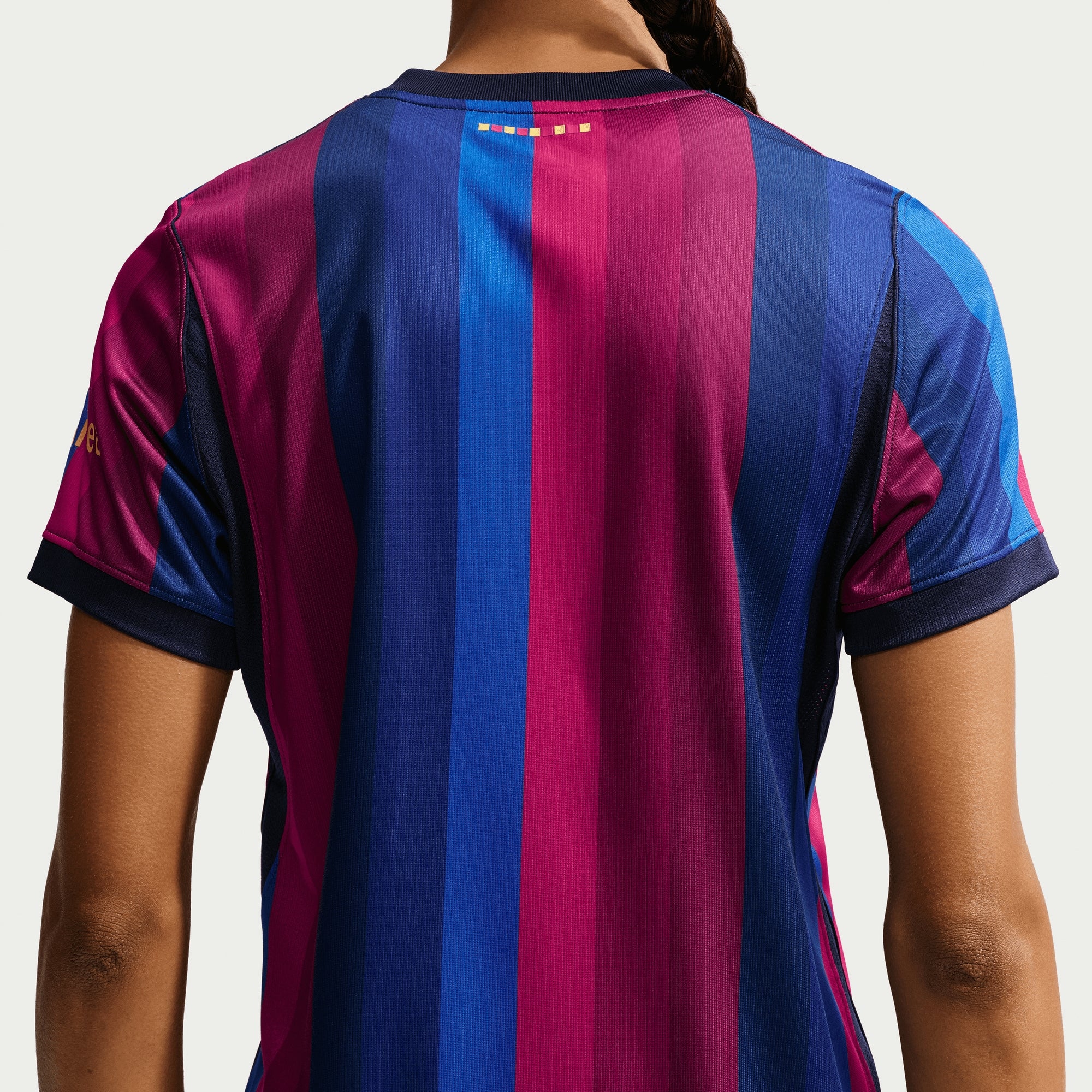 Nike FC Barcelona 2026/27 Stadium Home Women's Dri-FIT Soccer Replica Jersey - Deep Garnet/Blue Void/Mineral Yellow