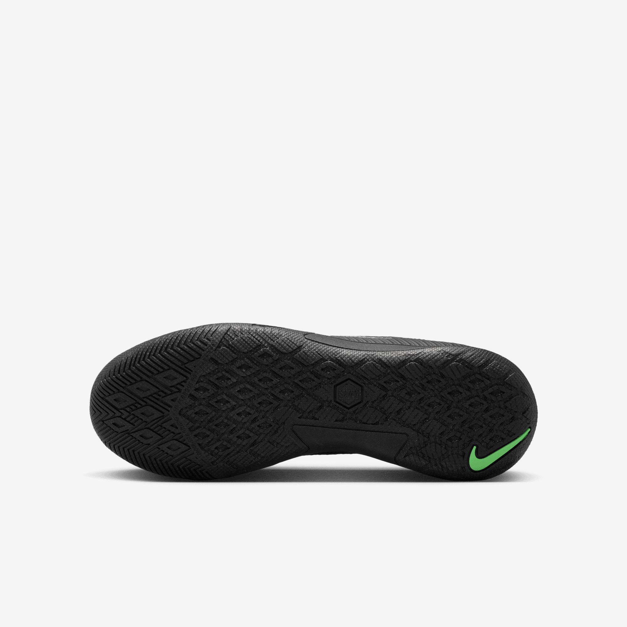 Nike Jr. Mercurial Vapor 17 Academy Big Kids' Indoor/Court Low-Top Soccer Shoes - Black/Illusion Green-Black