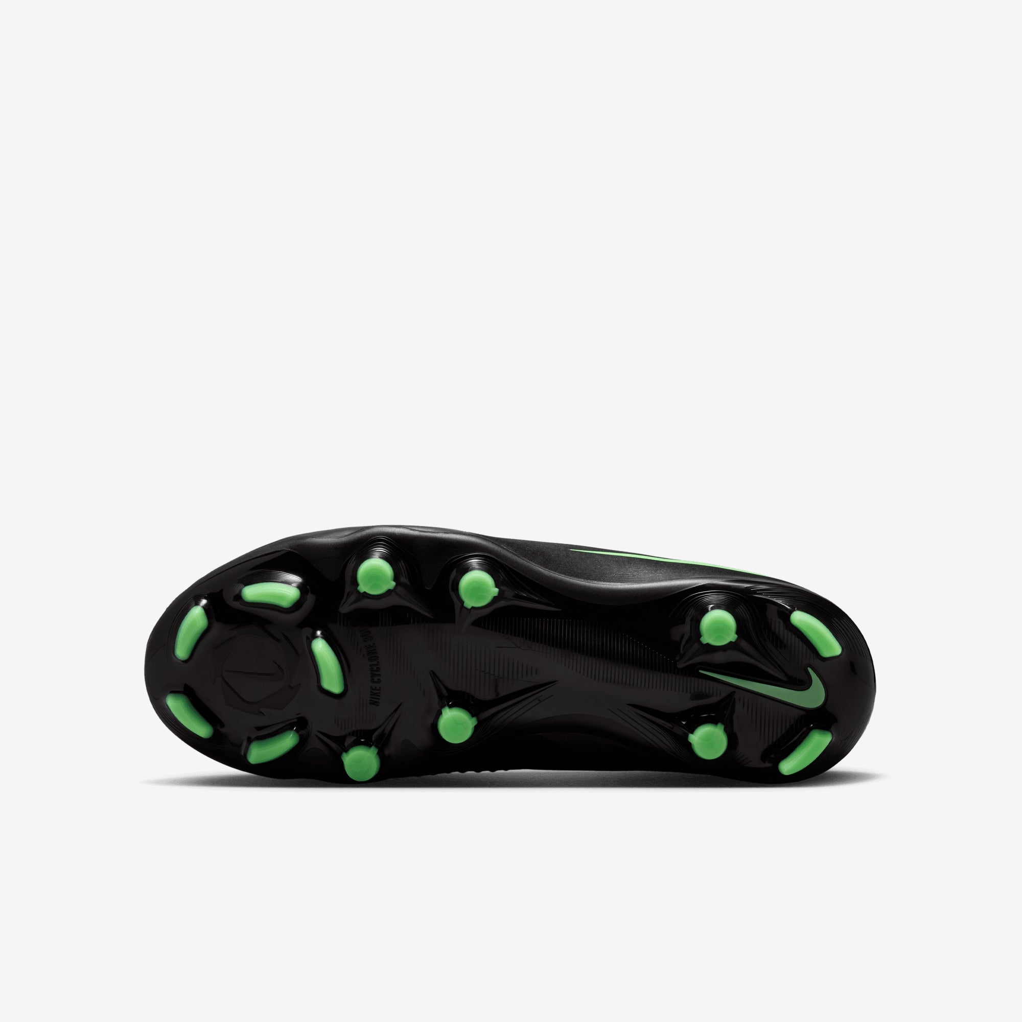Nike Jr. Phantom 6 Low Academy Big Kids' Multi-Ground Soccer Cleats - Black/Illusion Green-Black