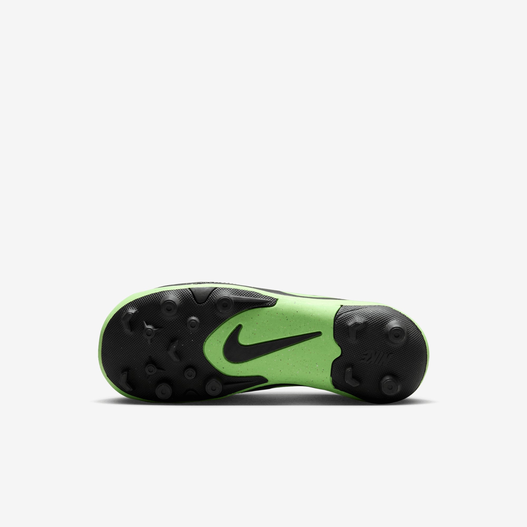 Nike Jr. Tiempo Maestro Club Flex Little Kids' Multi-Ground Low-Top Soccer Cleats - Black/Illusion Green-Black