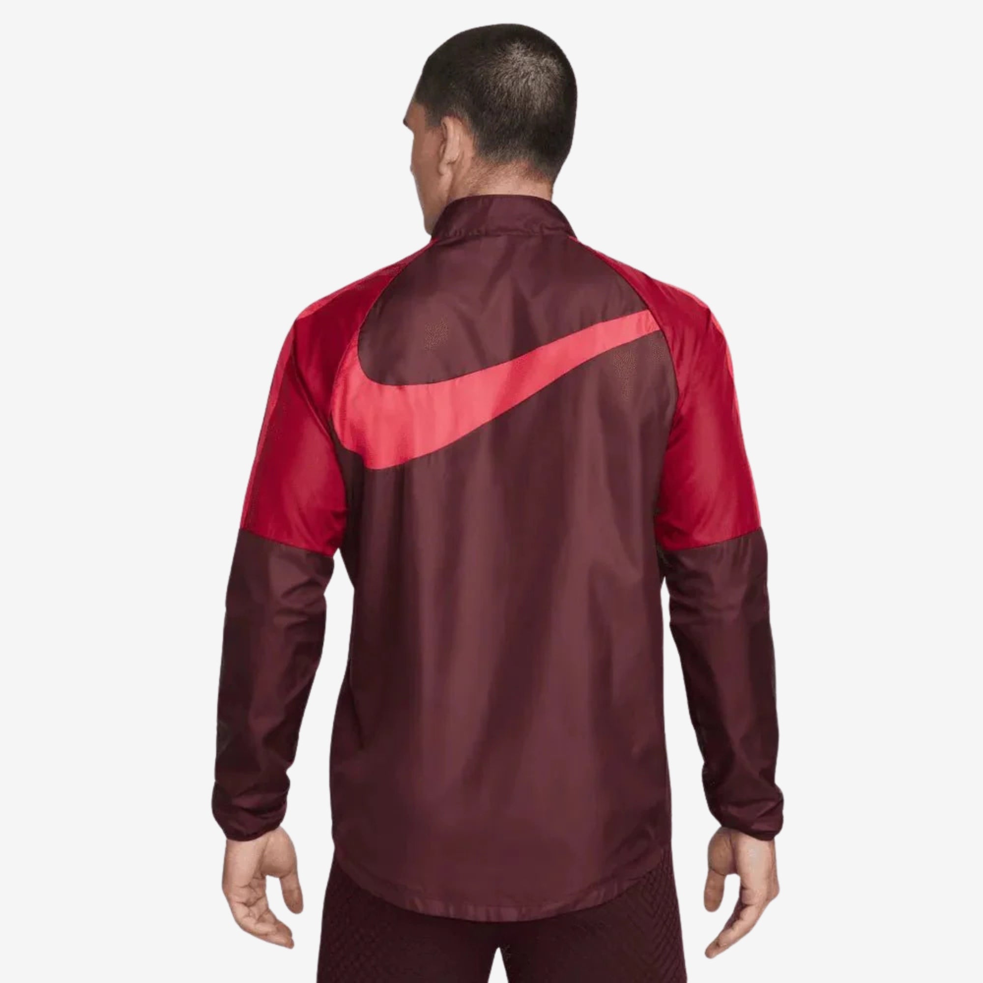 Nike Liverpool FC Repel Academy AWF Men's Full-Zip Soccer Windbreaker Jacket - Burgundy Crush/Tough Red/Siren Red