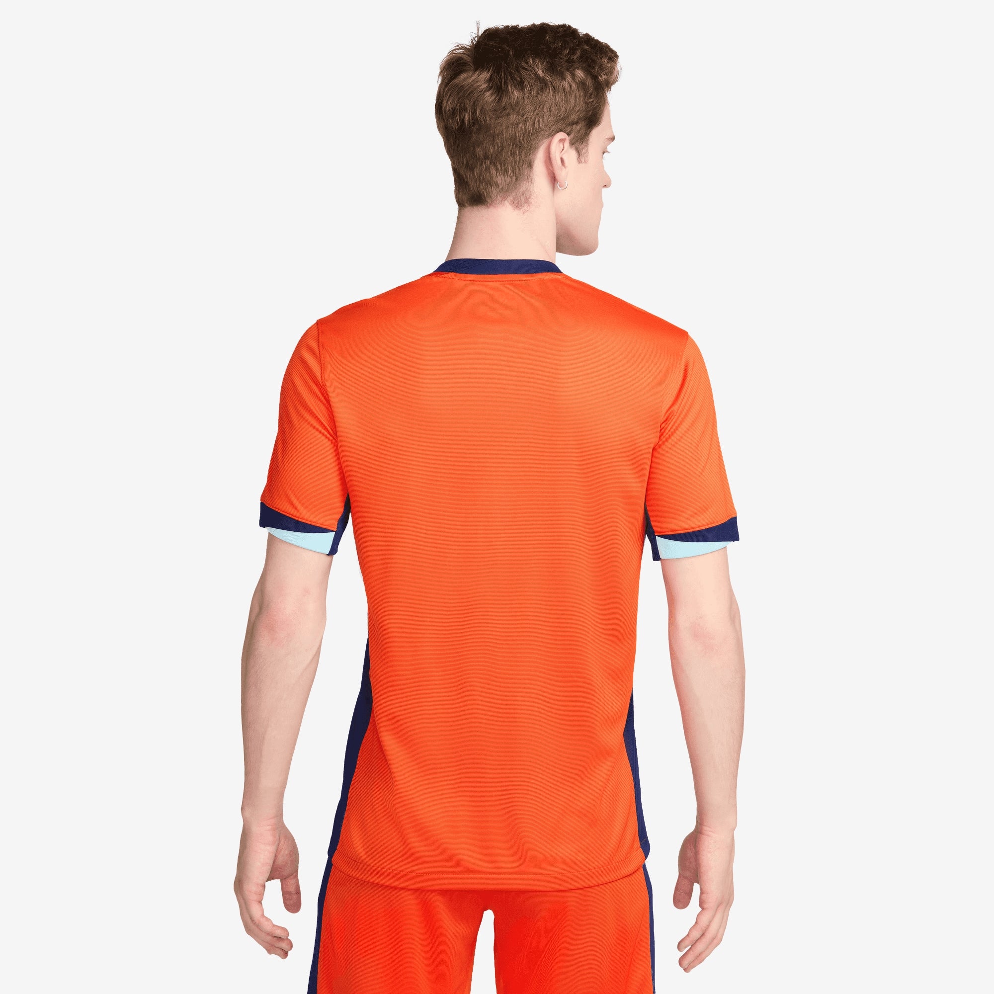 Nike Netherlands (Men's Team) 2024/25 Stadium Home Men's Dri-FIT Soccer Replica Jersey - Safety Orange/Blue Void/Copa/Blue Void