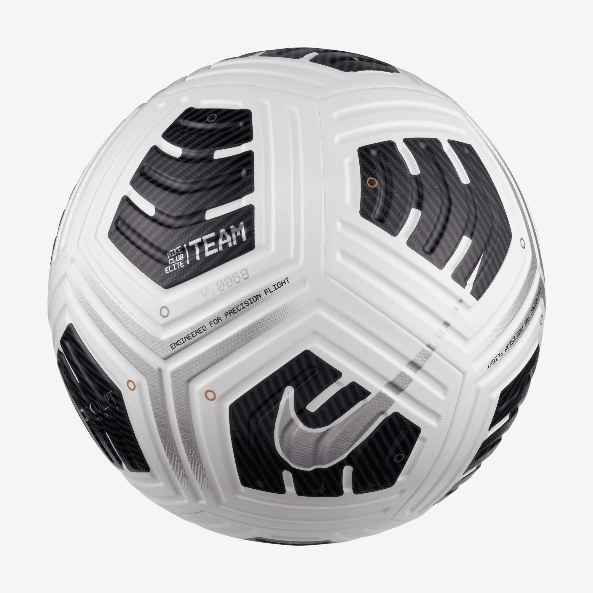 Nike NFHS Club Elite Team Soccer Ball - White/Black/Metallic Silver