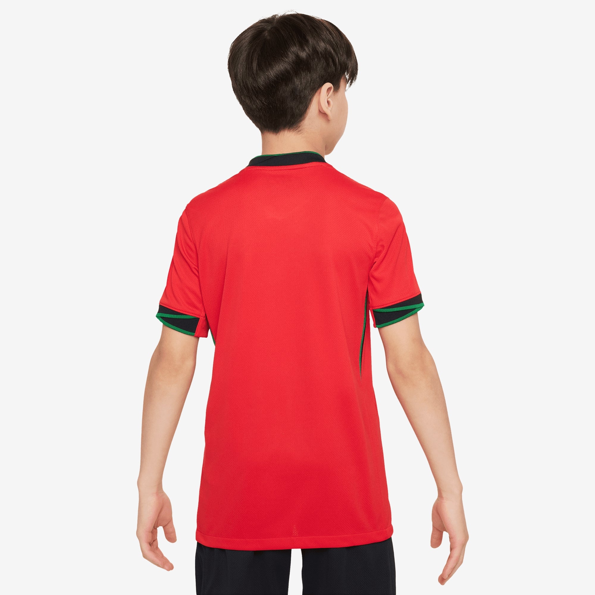 Nike Portugal (Men's Team) 2024/25 Stadium Home Big Kids' Dri-FIT Soccer Replica Jersey - University Red/Pine Green/Sail