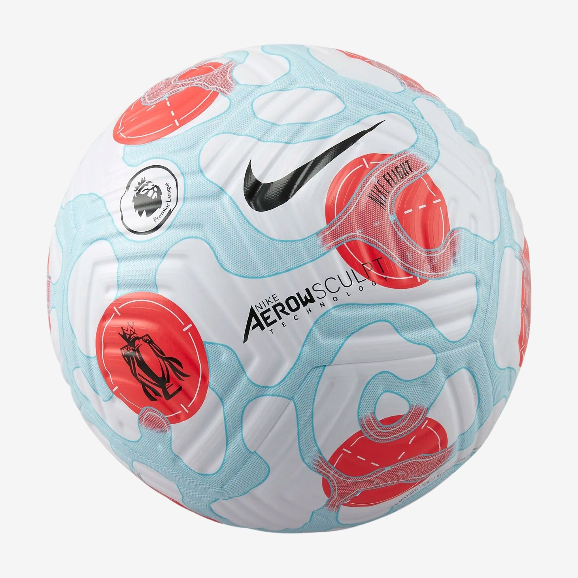 Nike Premier League Flight Match Third Soccer Ball - White/Light Blue/Crimson