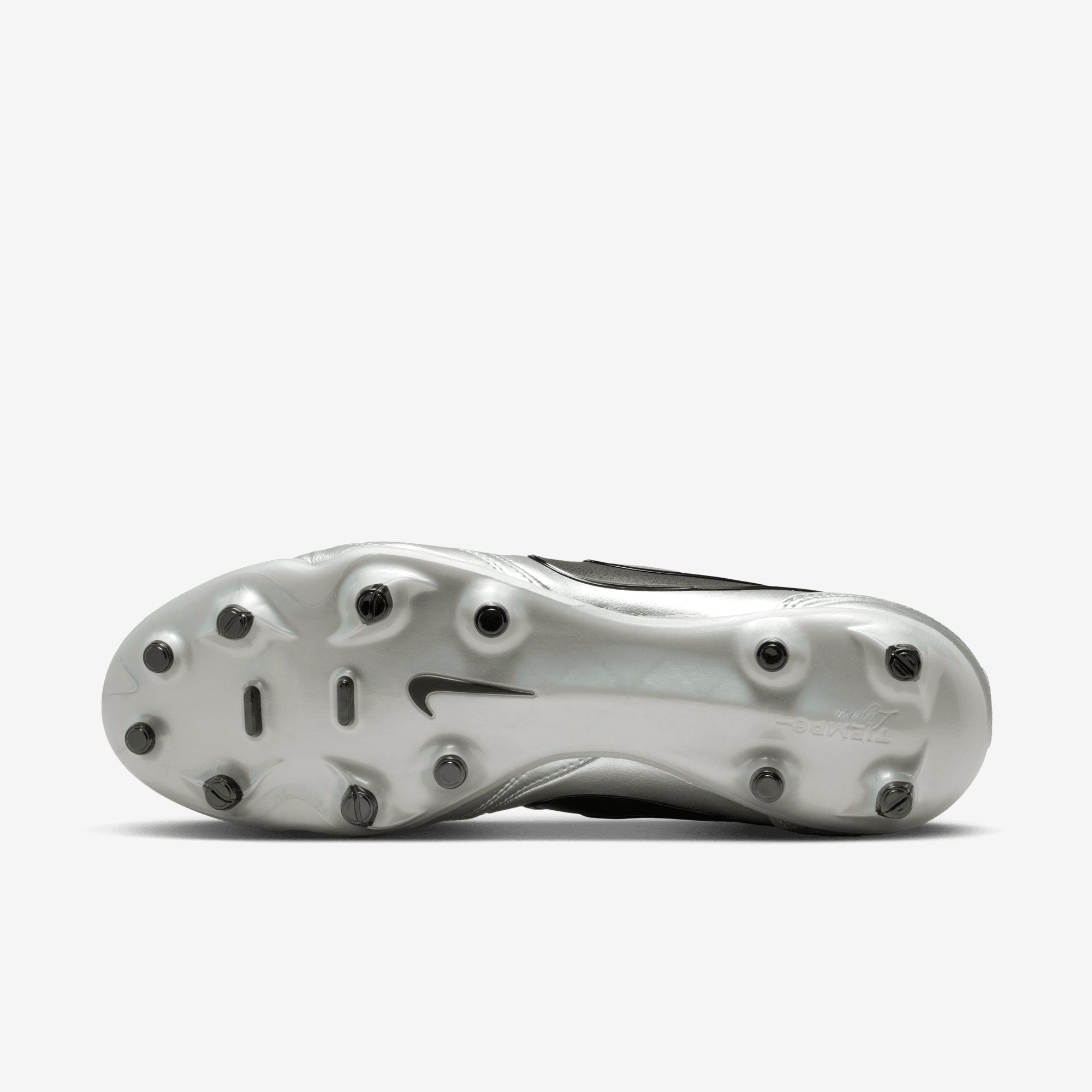 Nike Tiempo Ligera Pro Firm-Ground Low-Top Soccer Cleats - Metallic Silver/Black