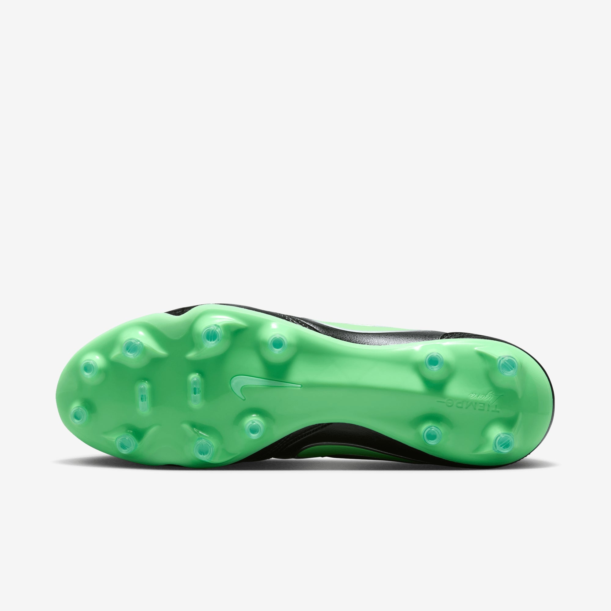 Nike Tiempo Ligera Pro Firm-Ground Low-Top Soccer Cleats - Black/Illusion Green-Black