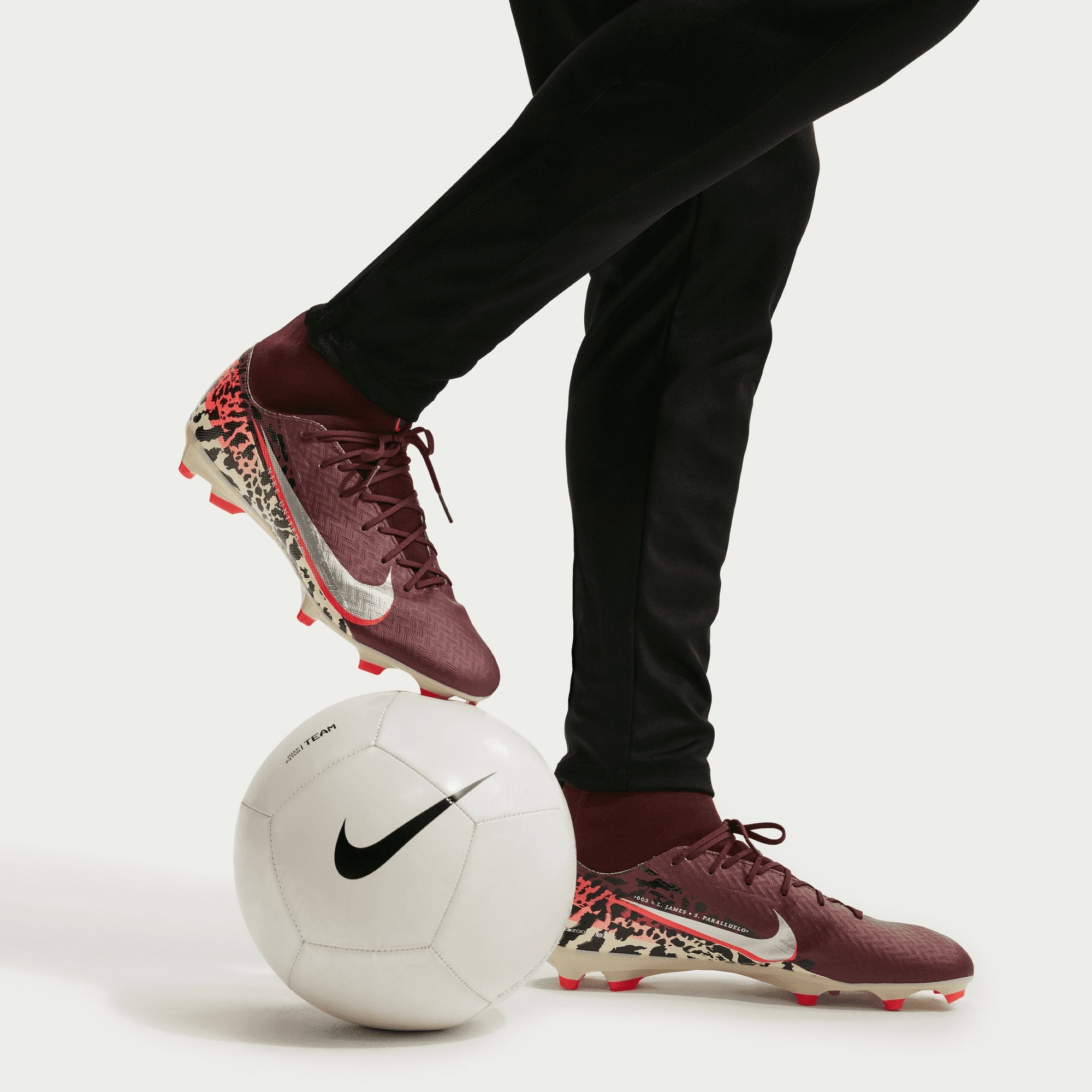 Nike United Mercurial Superfly 10 Academy Multi-Ground High-Top Soccer Cleats - Burgundy Crush/Metallic Silver