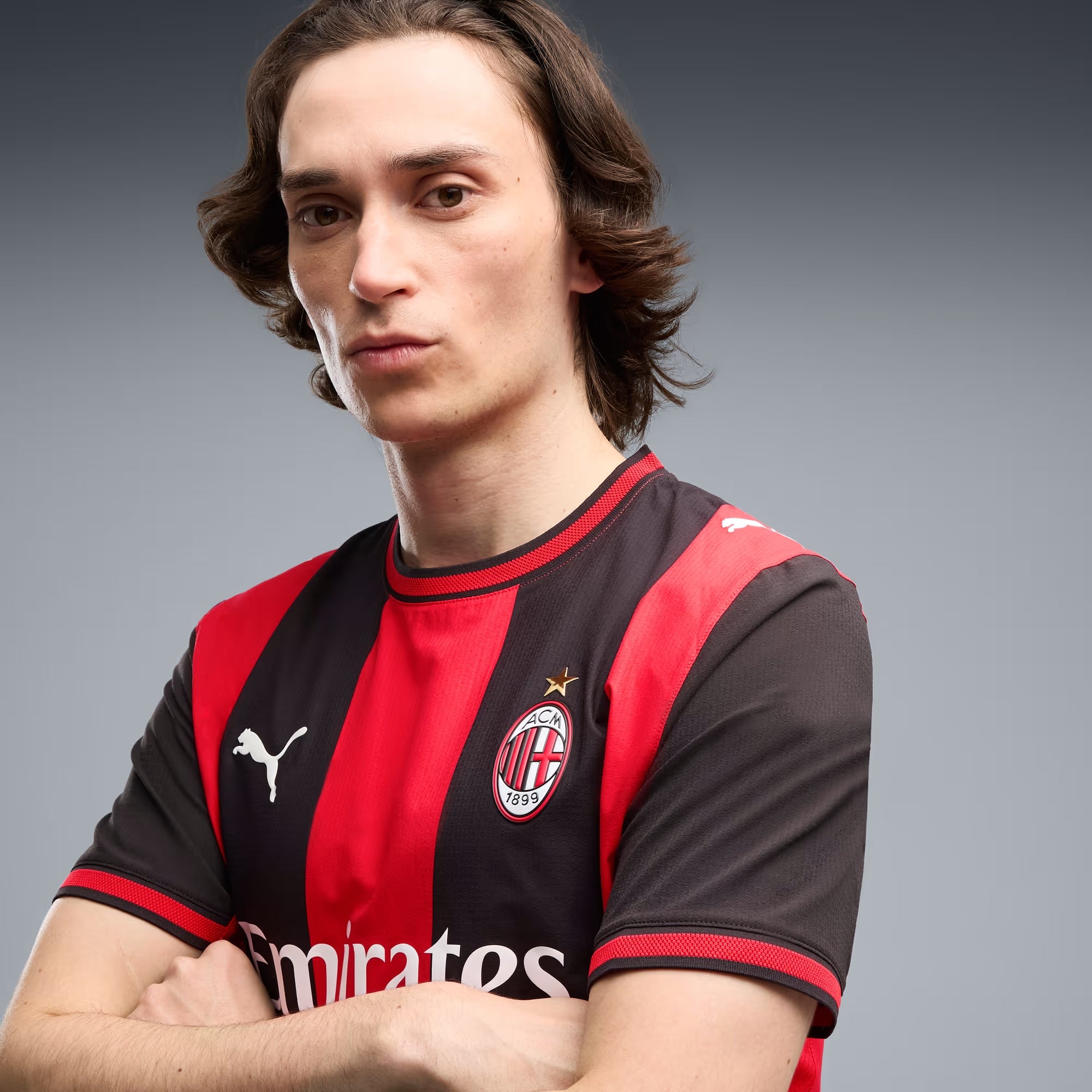 PUMA AC Milan 2026/27 Match Home Men's Soccer Authentic Jersey - PUMA Black-For All Time Red