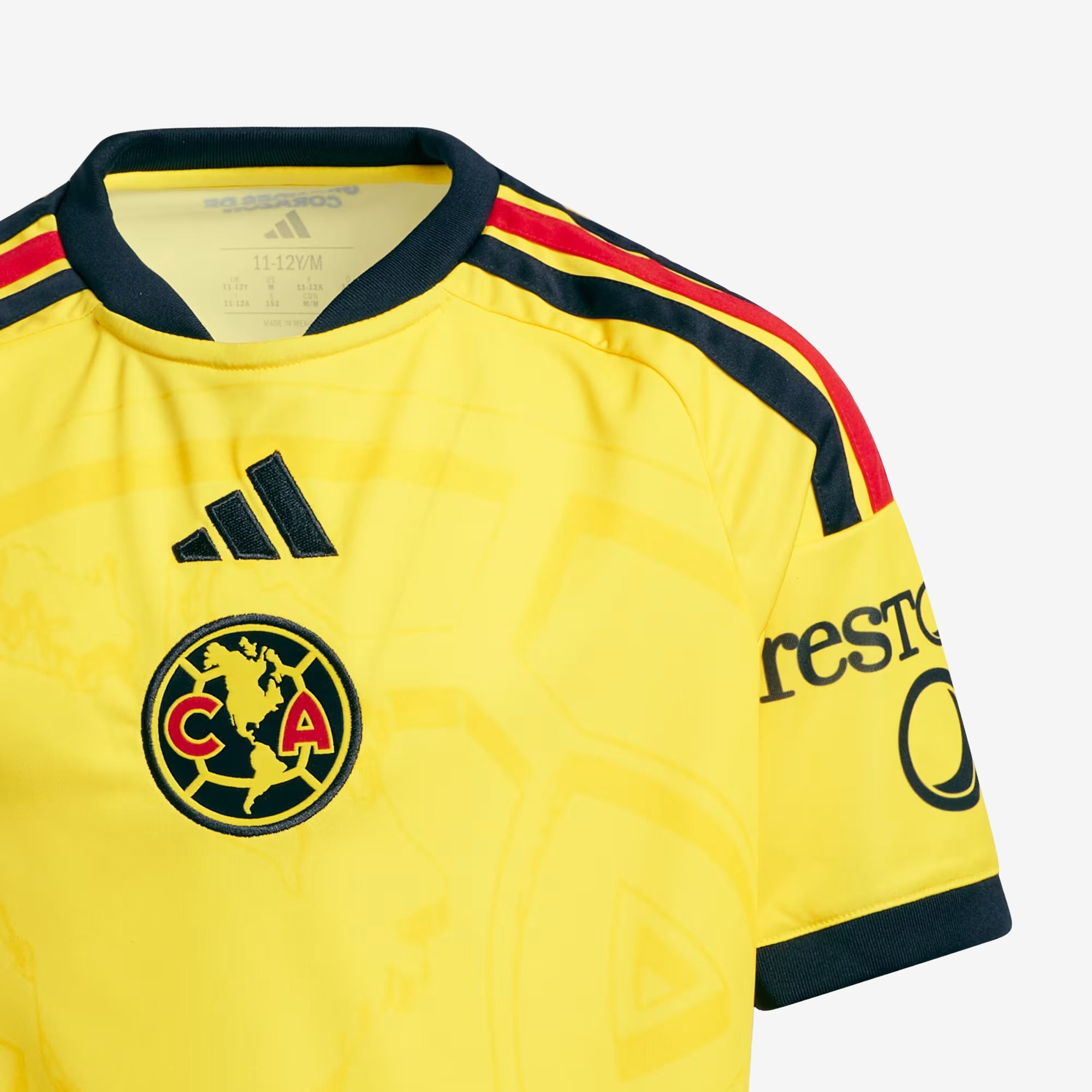 adidas Club America 2026/27 Stadium Home Big Kids' Soccer Jersey - Impact Yellow / Legend Ink