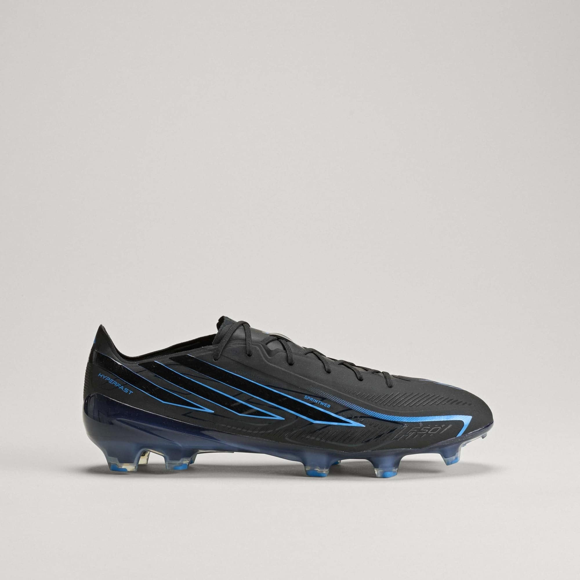 adidas F50 Hyperfast Elite Firm-Ground Low-Top Soccer Cleats - Core Black / Core Black / Lucid Ray Blue