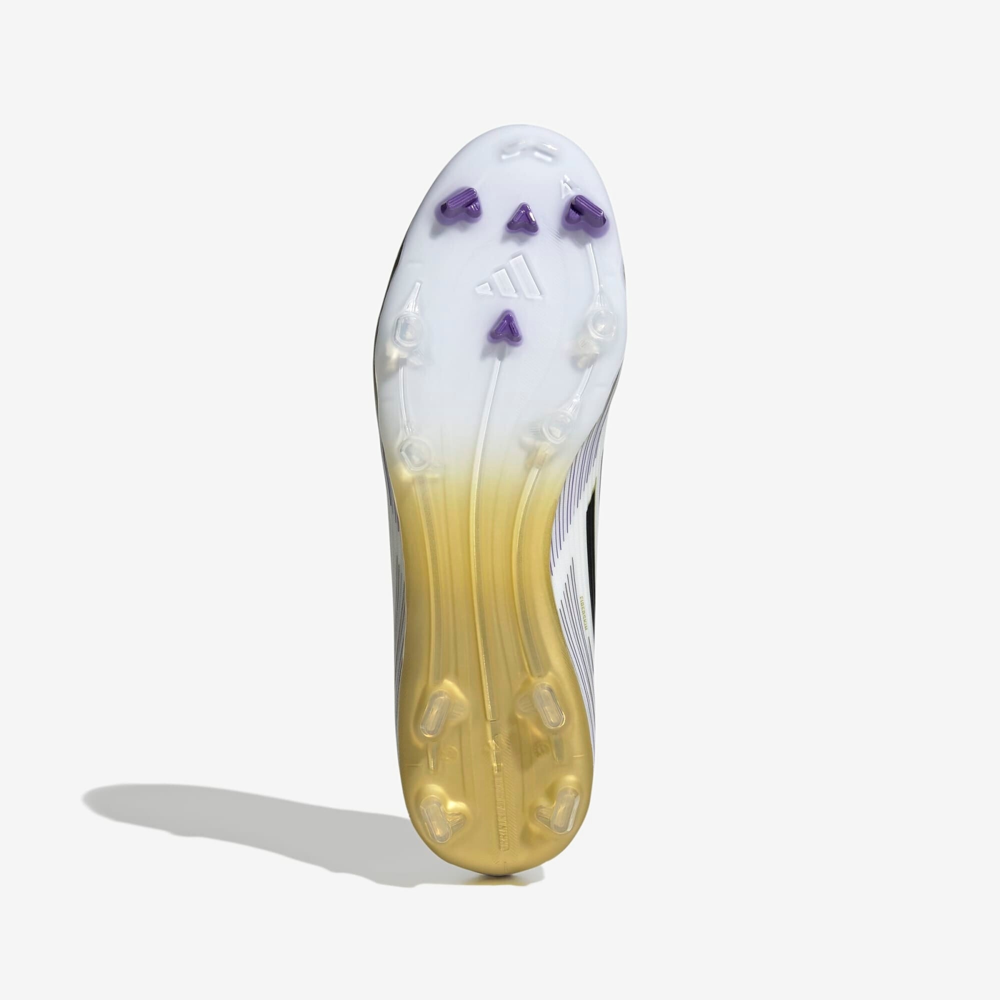adidas F50 League Firm/Multi-Ground Low-Top Soccer Cleats - Cloud White / Core Black / Gold Metallic