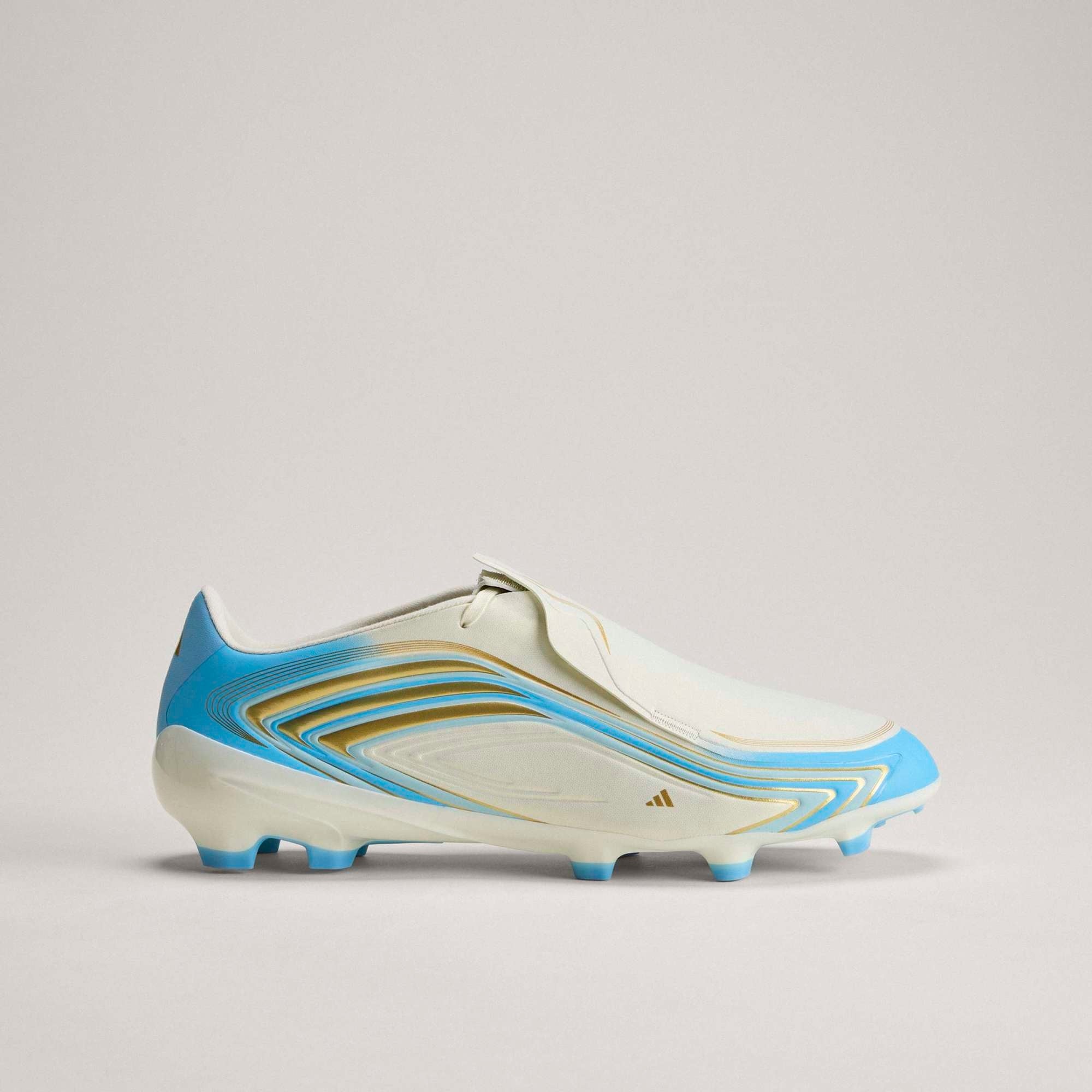 adidas F50 Messi League Firm-Ground Low-Top Soccer Cleats - Ivory / Semi Blue Burst / Icey Blue