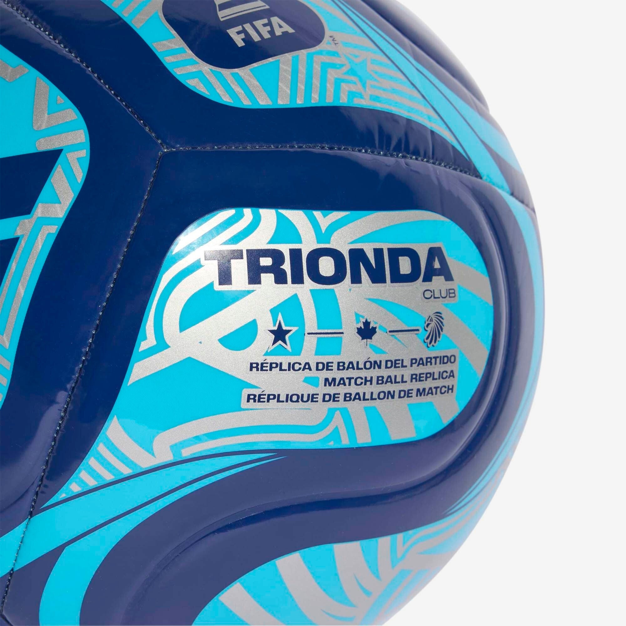 adidas FIFA World Cup 26™ Trionda Club Soccer Ball - Night Indigo / Semi Pink Glow / Silver Metallic