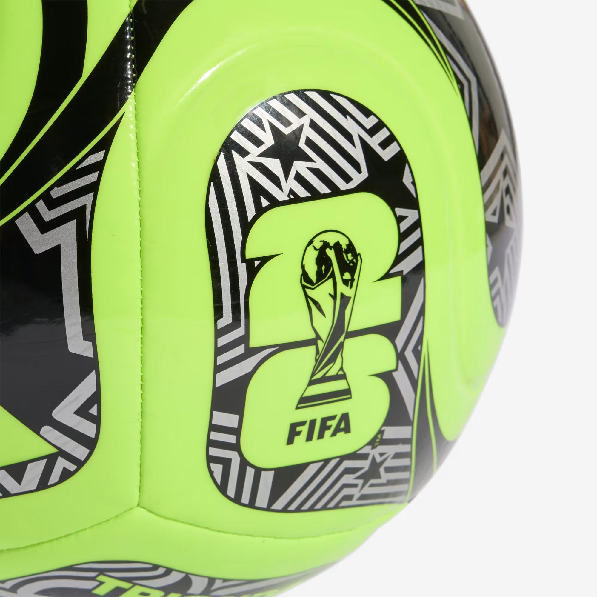 adidas FIFA World Cup 26™ Trionda Club Soccer Ball - Lucid Lemon / Black / Silver Metallic