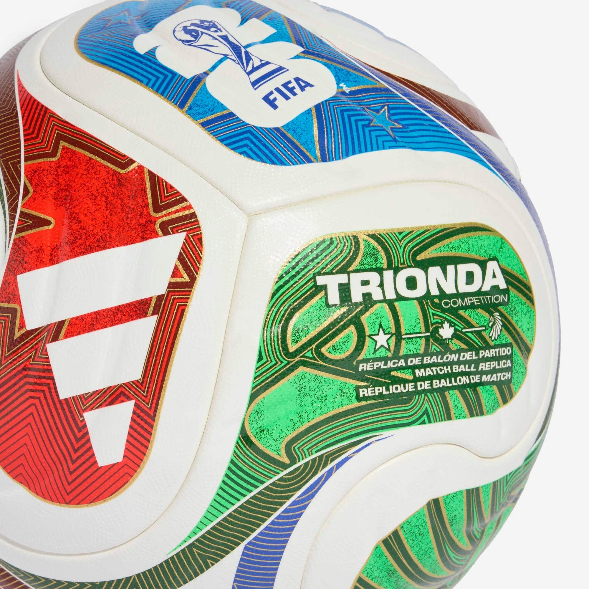 adidas FIFA World Cup 26™ Trionda Competition Soccer Ball - White / Solar Blue / Hi-Res Red / Flash Lime