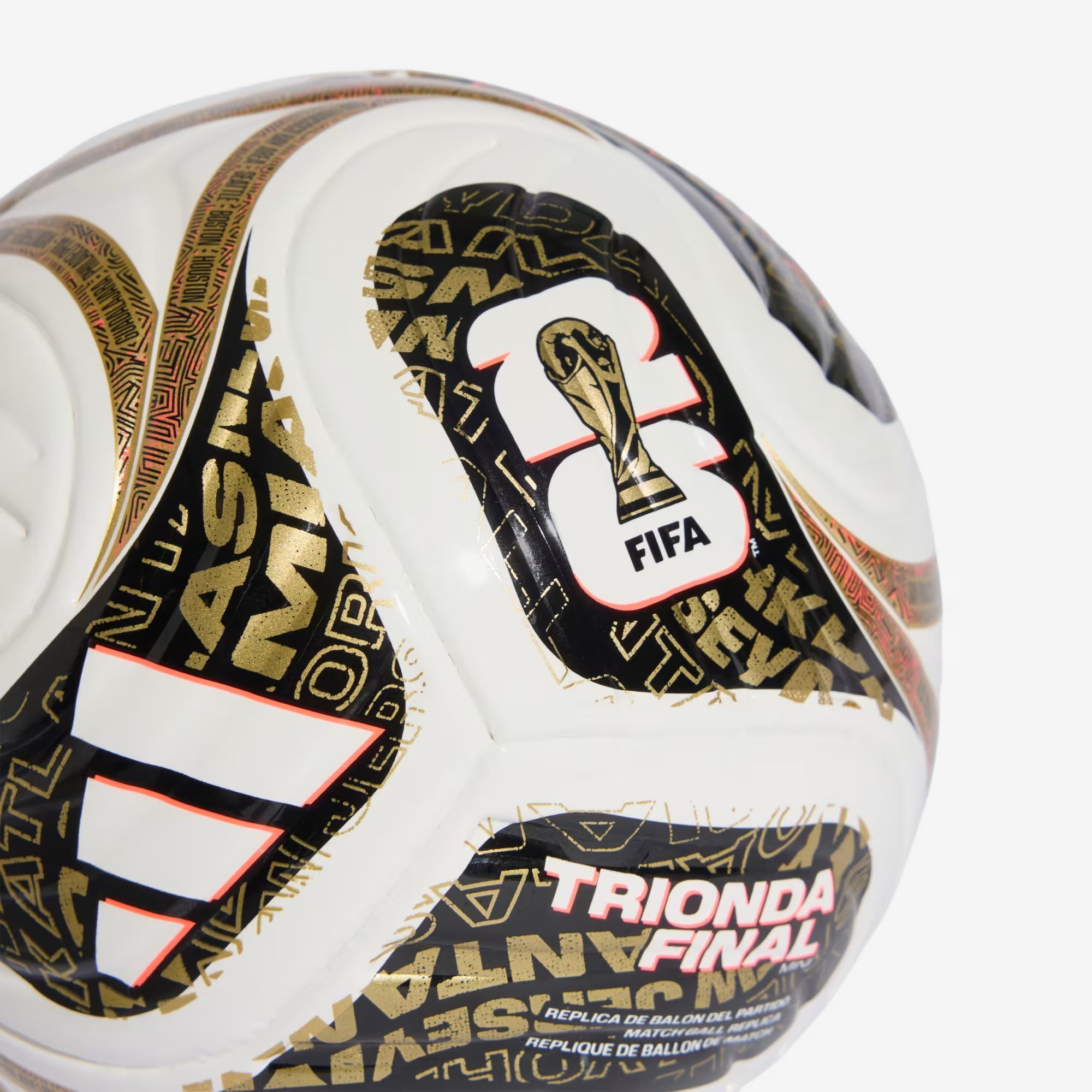 adidas FIFA World Cup 26™ Trionda Finals Mini Soccer Ball - White / Black / Gold Metallic