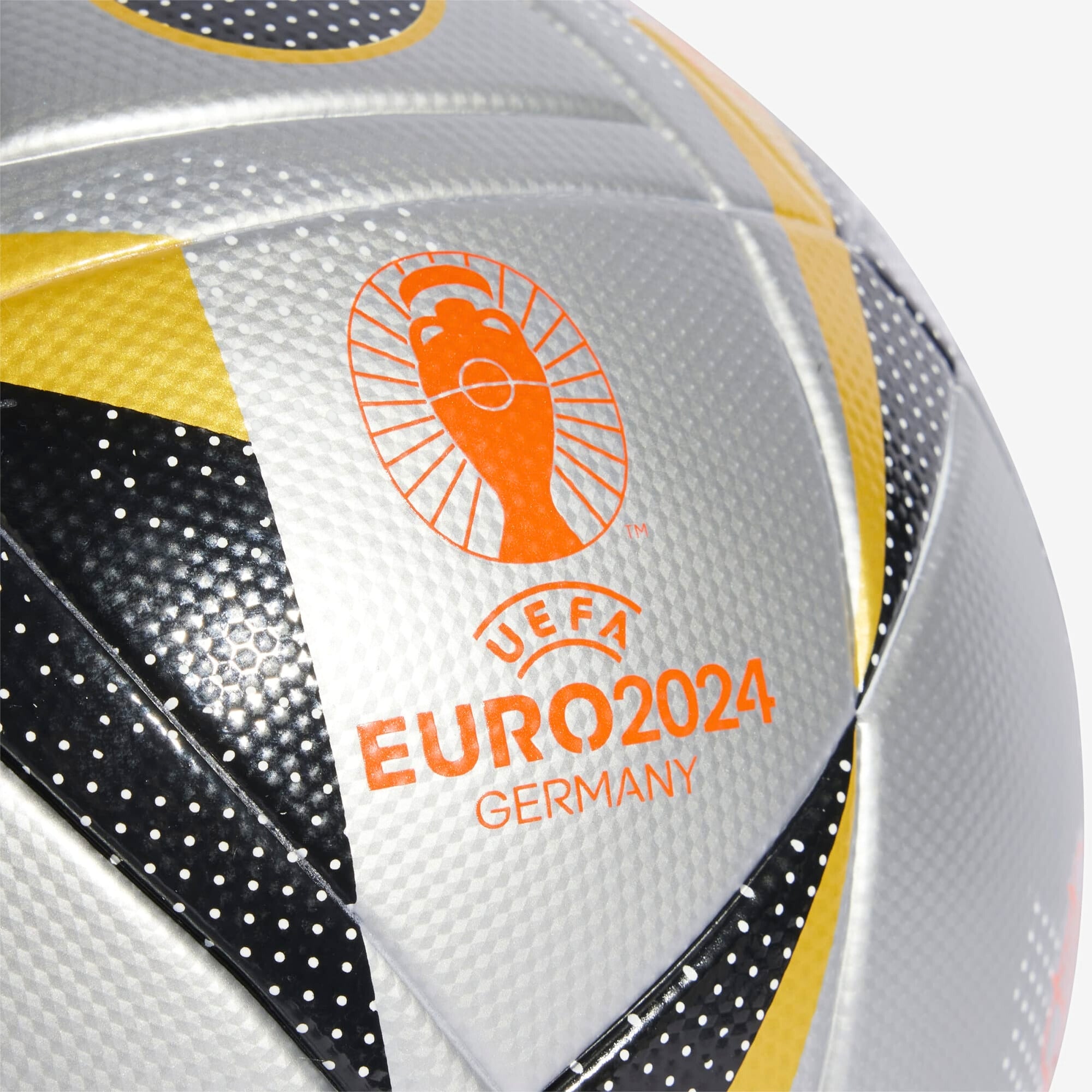 adidas Fussballliebe Finale League Soccer Ball - Silver Metallic / Gold Metallic / Black / Solar Red