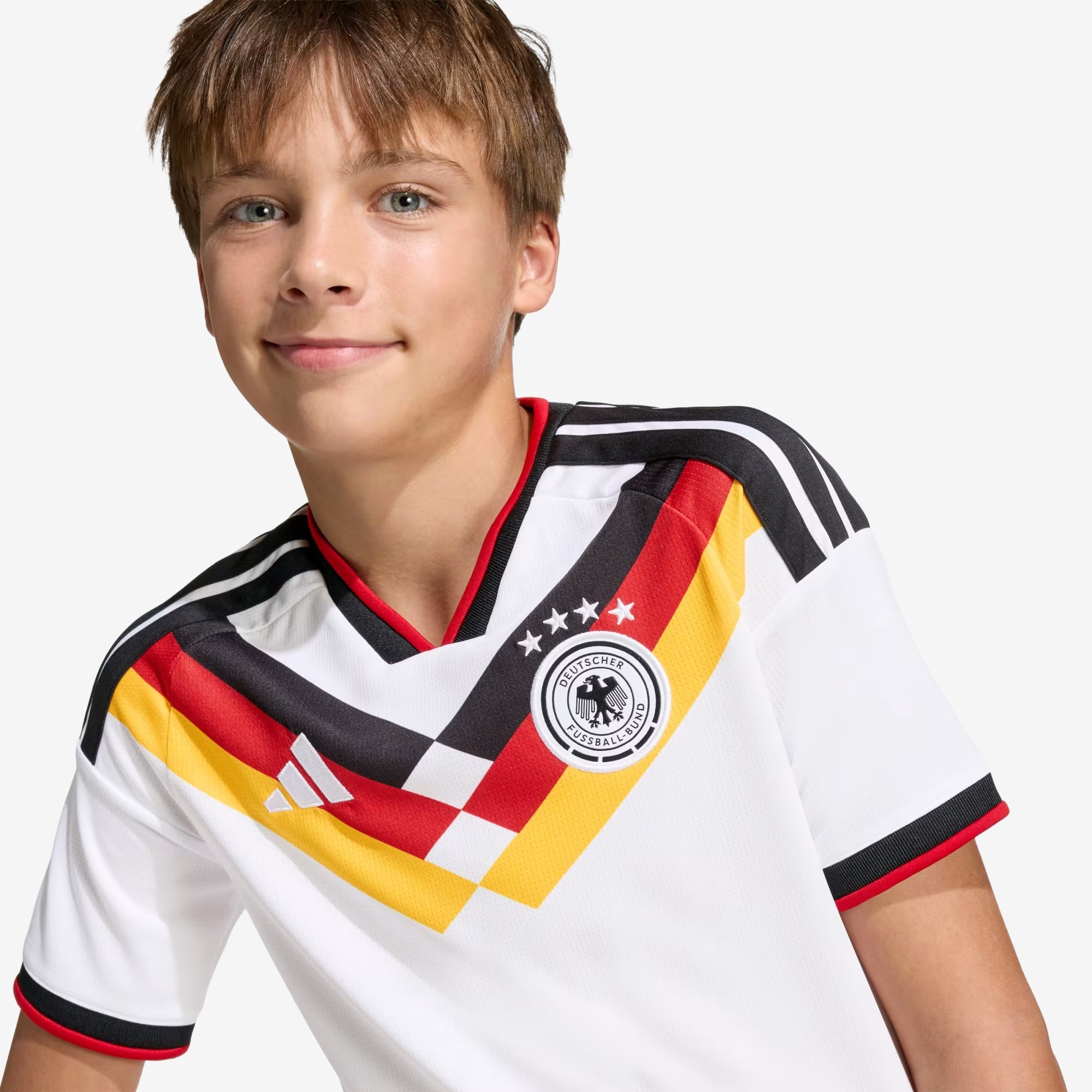 adidas Germany 2026 Stadium Home Big Kids' Soccer Jersey - White