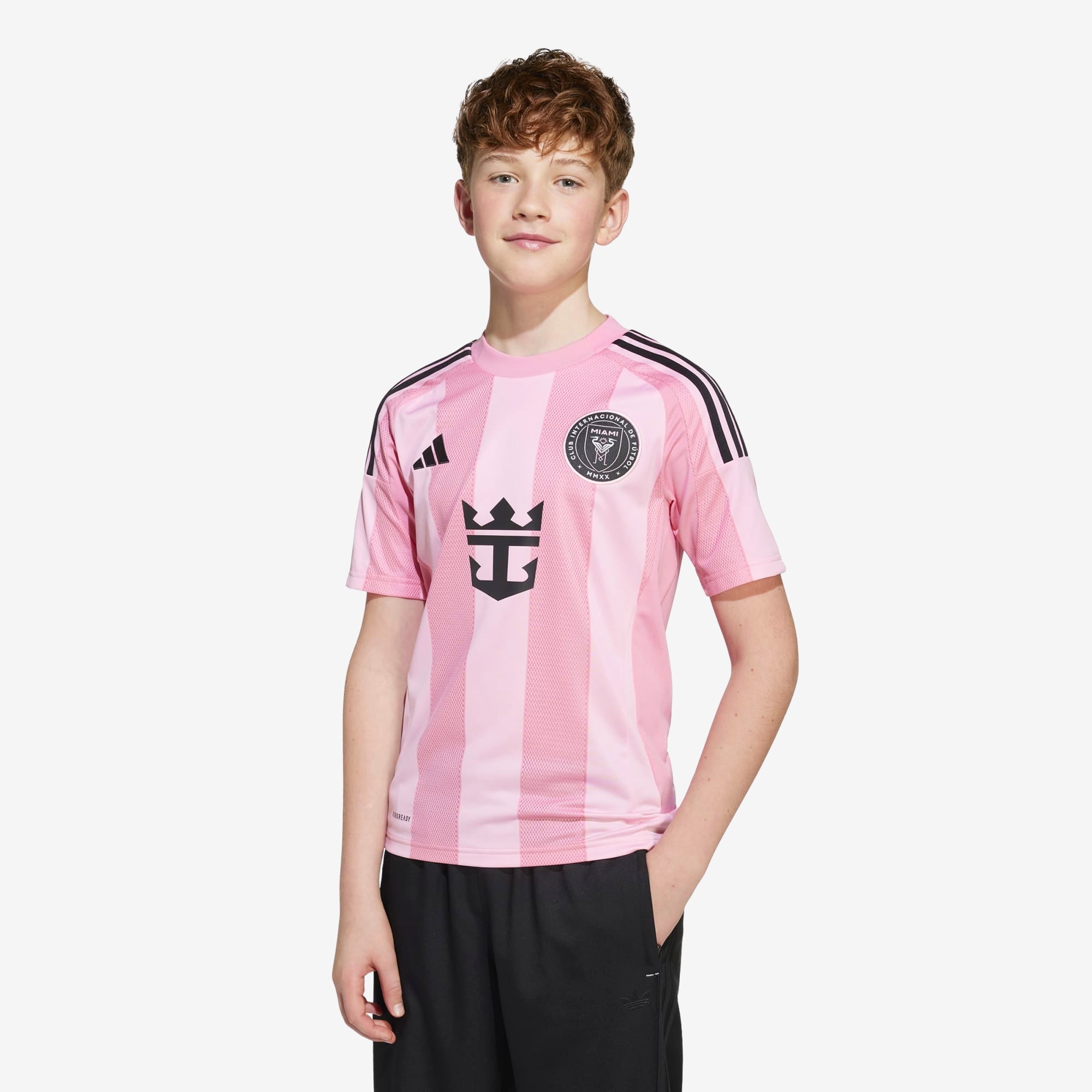 adidas Inter Miami CF 2025/26 Stadium Home Big Kids' AEROREADY Soccer Replica Jersey - Easy Pink